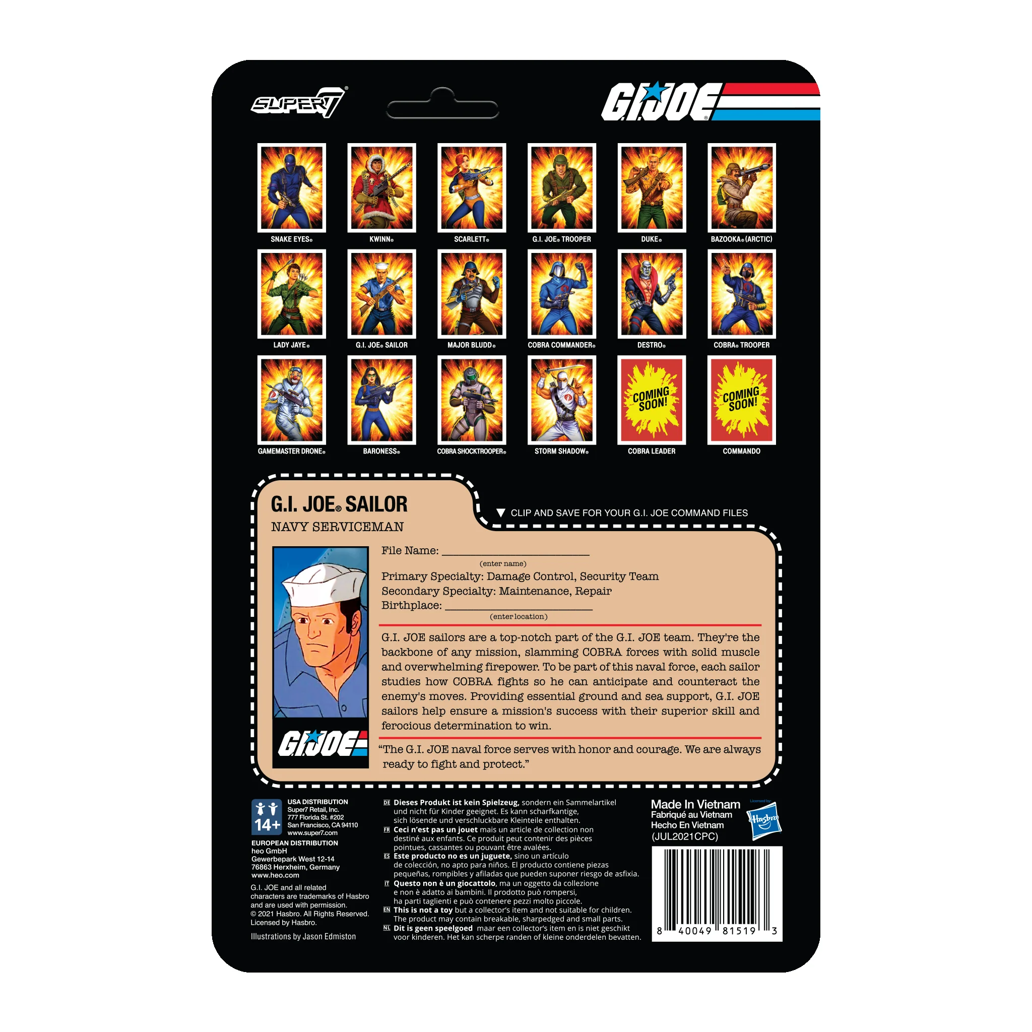 G.I. Joe ReAction Figures Wave 2 - Blueshirt Mustache (Pink) 4 G.I. Joe ReAction Figures Wave 2 - Blueshirt Mustache (Pink)
