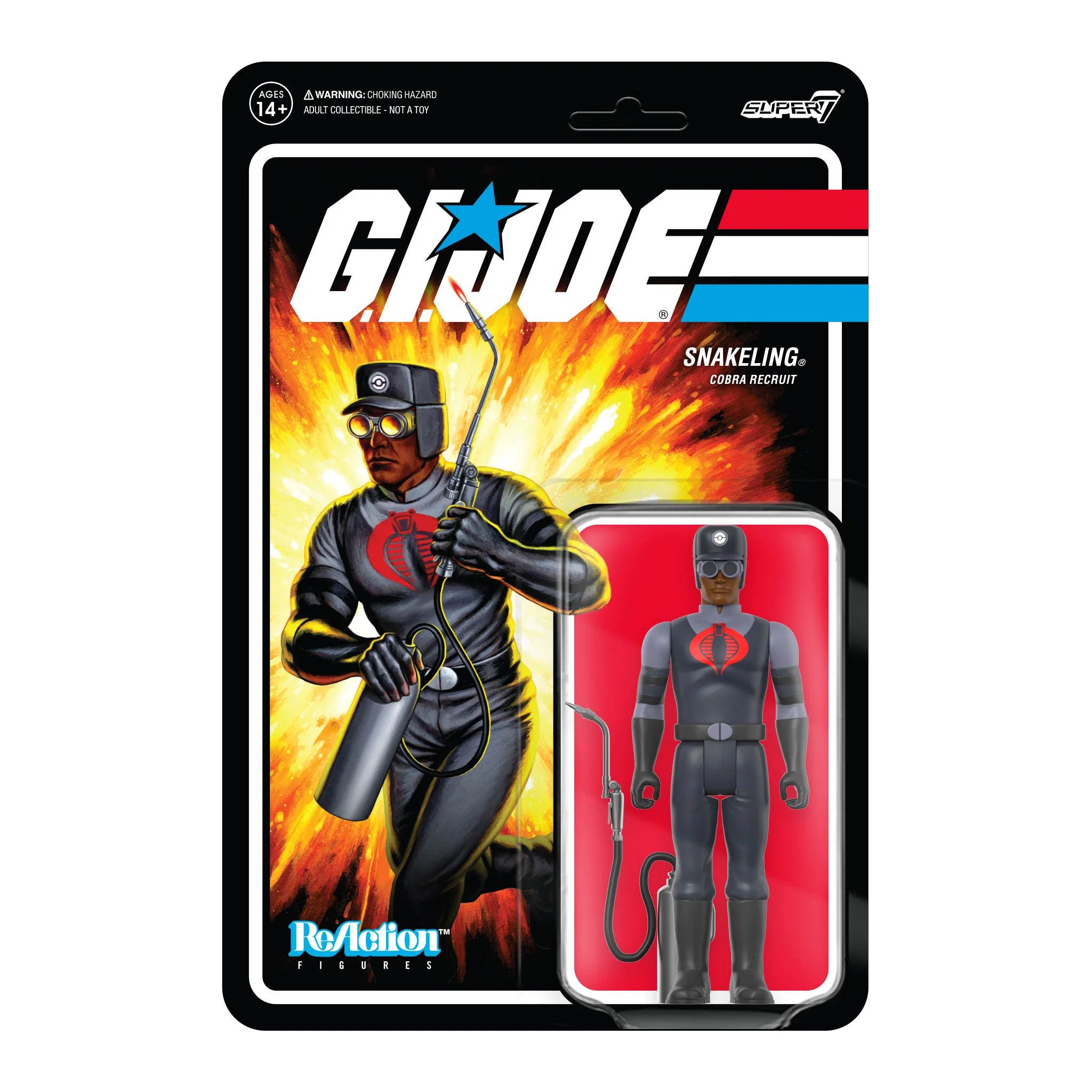G.I. Joe ReAction Figures Wave 3 - Cobra Snakeling Factory Worker Clean-Shaven (Brown)