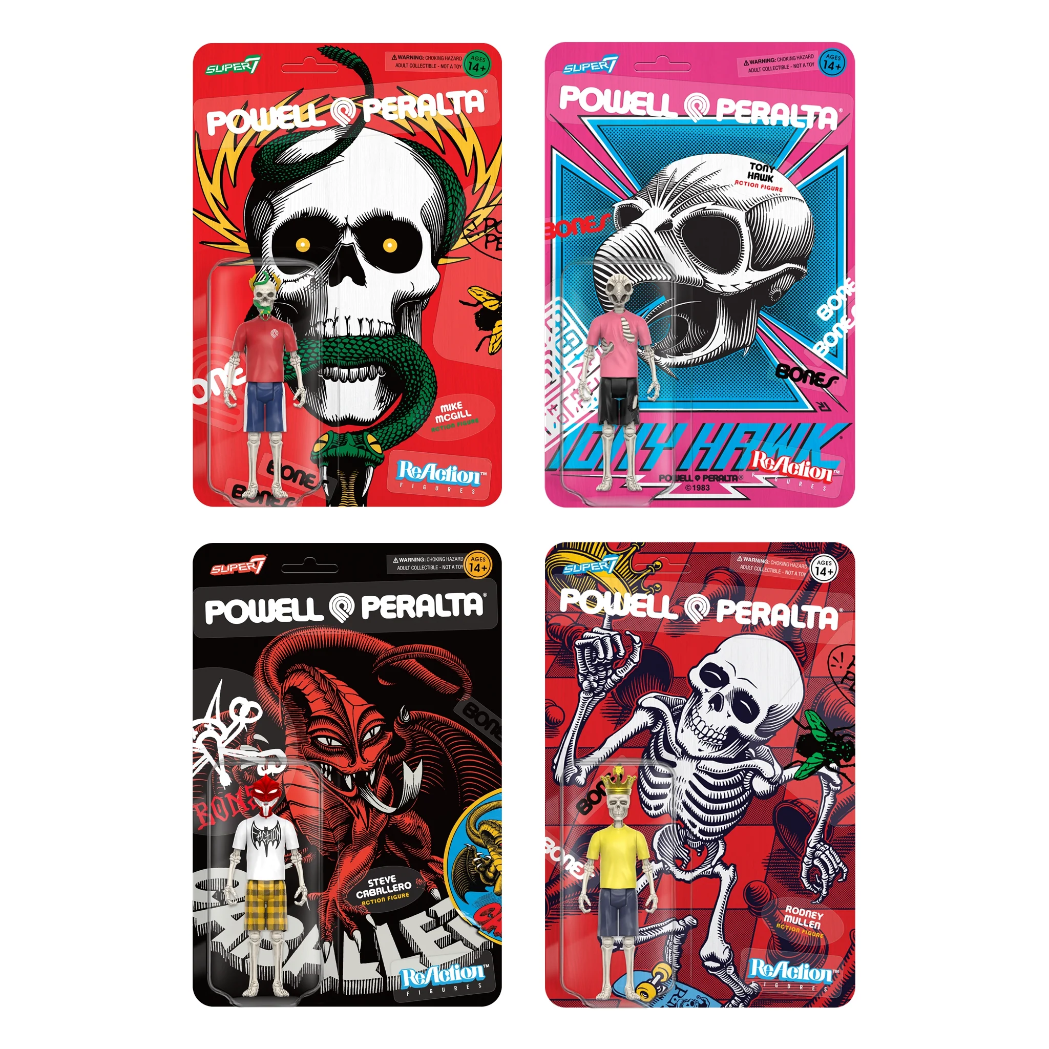 Powell-Peralta ReAction Figures Wave 2 - Set of 4