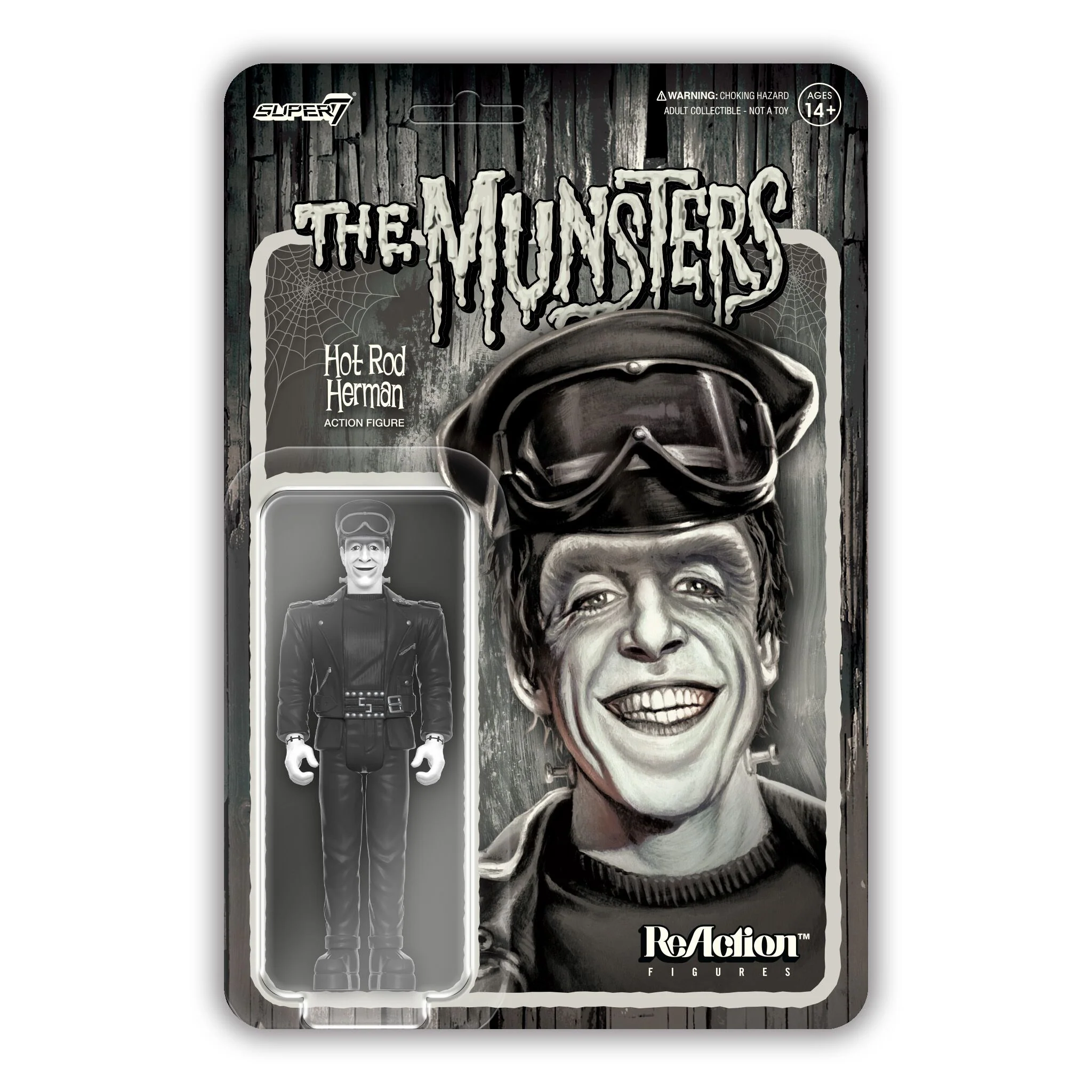 The Munsters ReAction Wave 3 - Hot Rod Herman (Grayscale)
