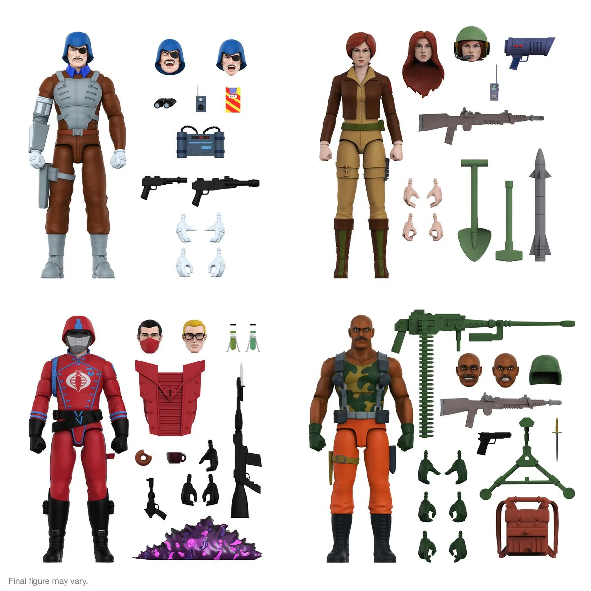 G.I. Joe ULTIMATES! Wave 5 - Cover Girl, Roadblock, Cobra Crimson Guard, & Major Bludd
