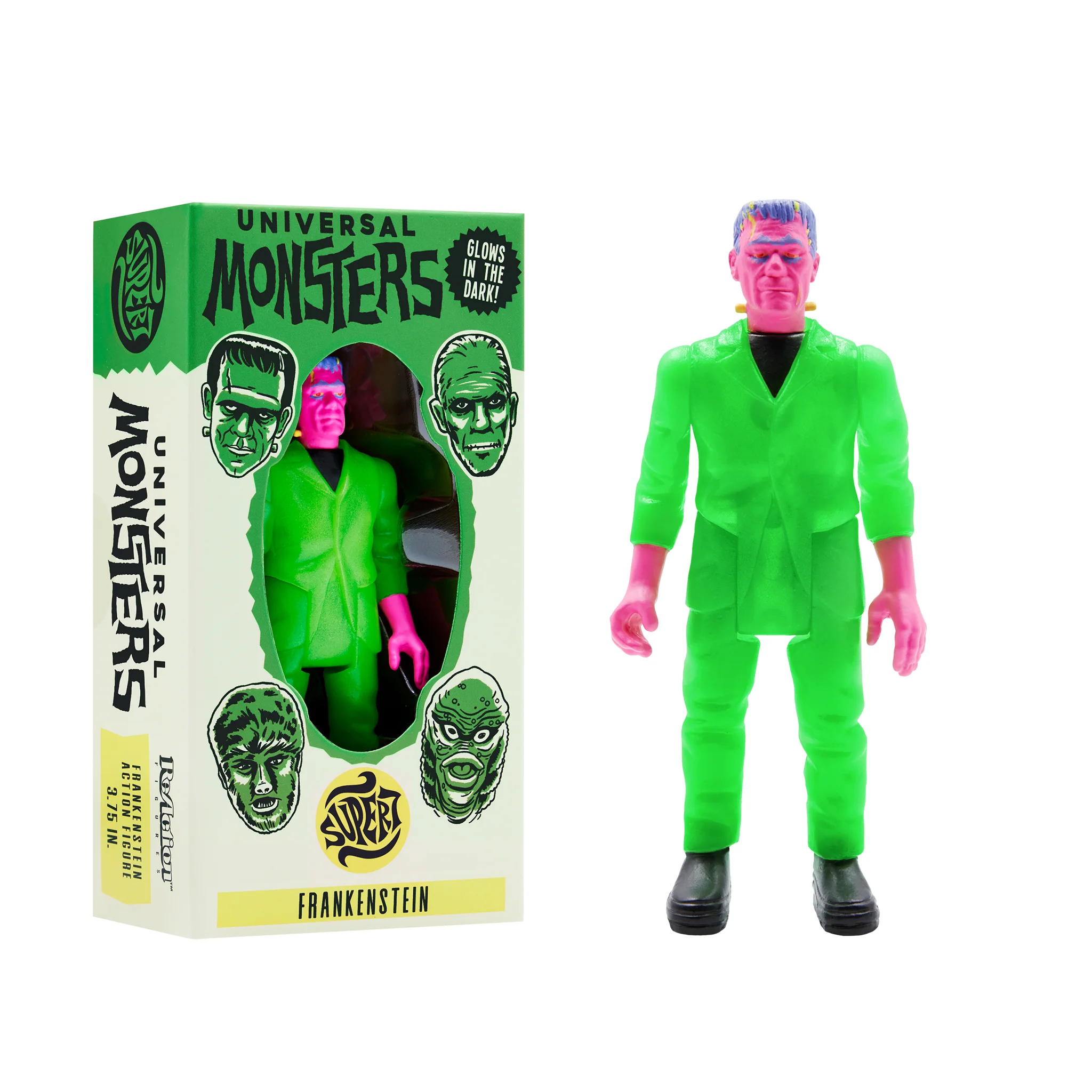 Universal Monsters ReAction Figure - Frankenstein (Glow-In-The-Dark Costume Colors)