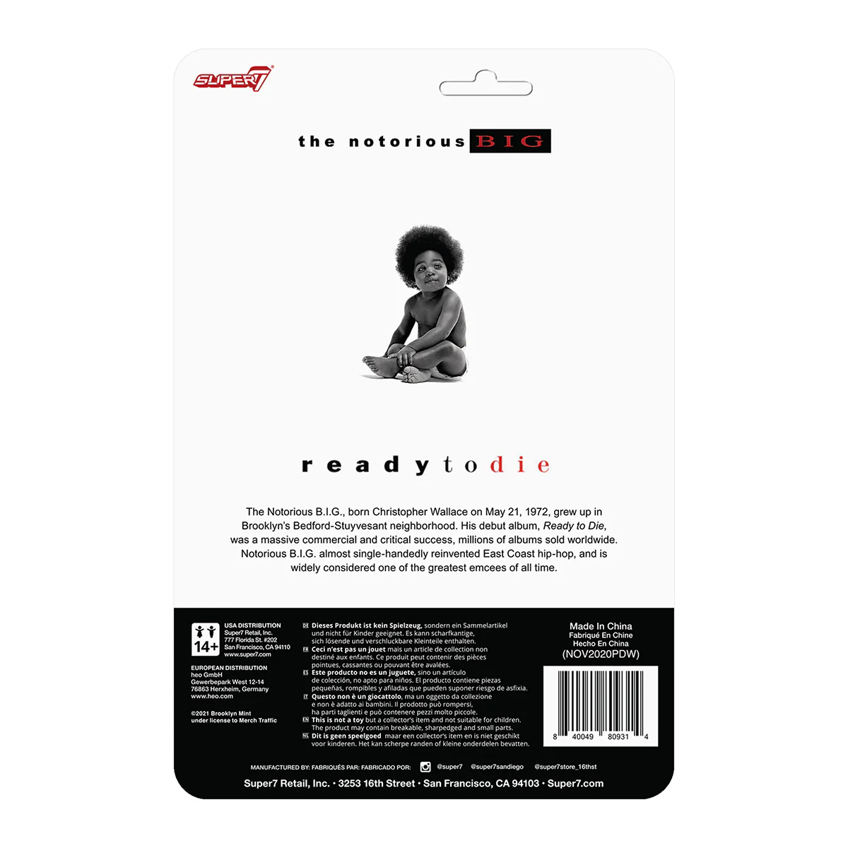 Notorious B.I.G. ReAction Figures - Notorious B.I.G. ReAction Figure - The Original 4 Notorious B.I.G. ReAction Figures - Notorious B.I.G. ReAction Figure - The Original
