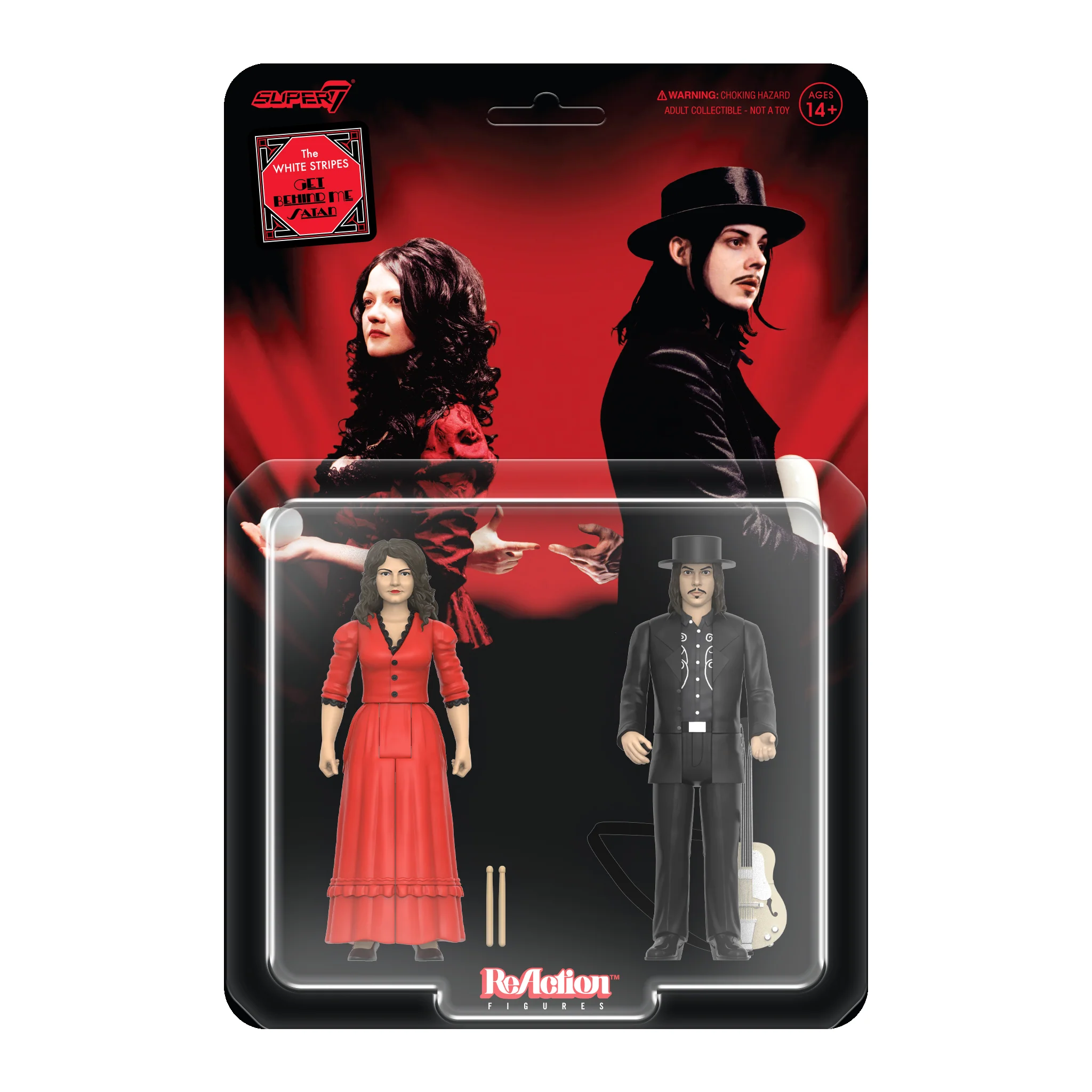 The White Stripes ReAction Figures Wave 01 - The White Stripes 2-Pack (Get Behind Me Satan)