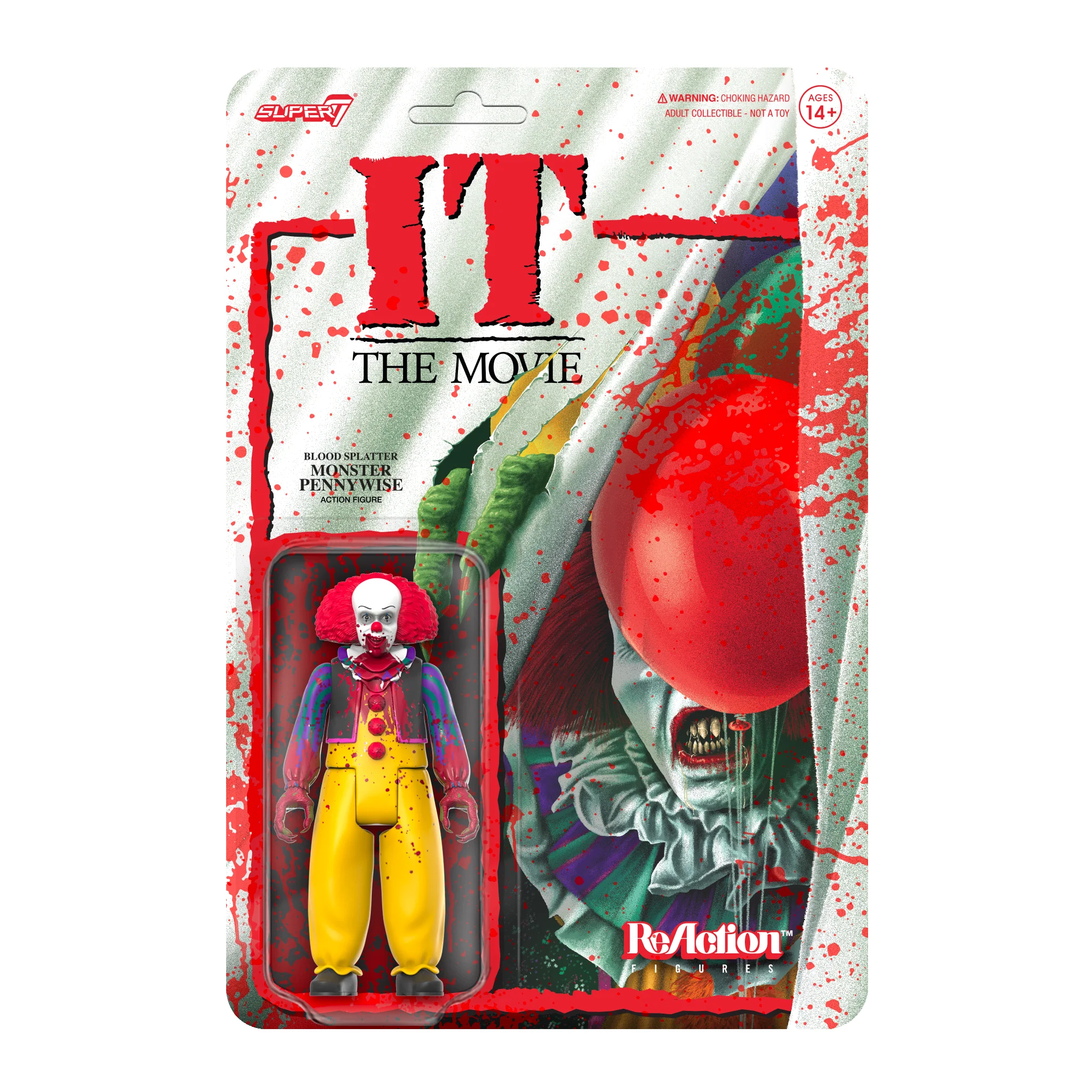 IT ReAction Figure - Pennywise Monster (Blood Splatter)