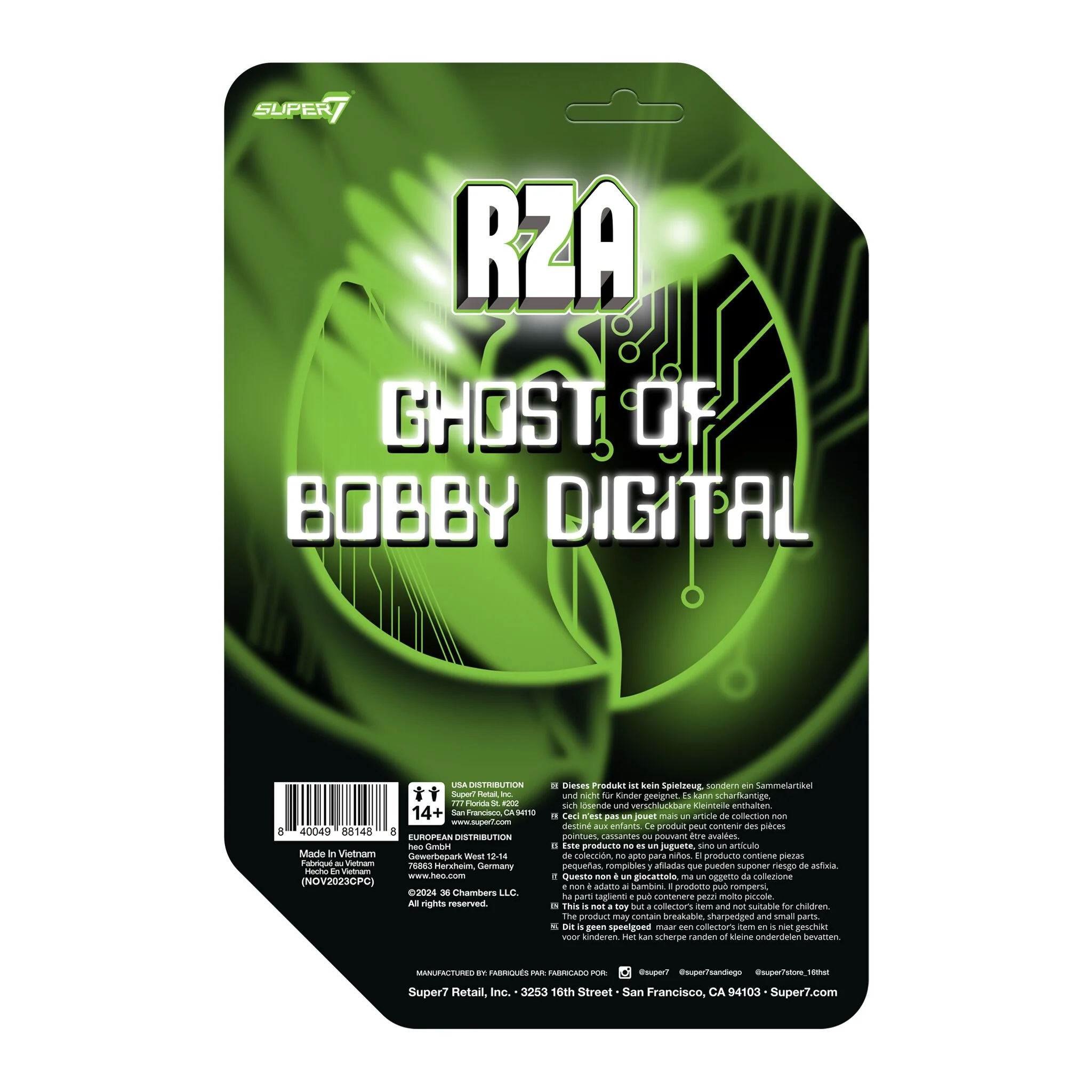 RZA ReAction Figures Wave 04 - Bobby Digital (Clear) 6 RZA ReAction Figures Wave 04 - Bobby Digital (Clear)