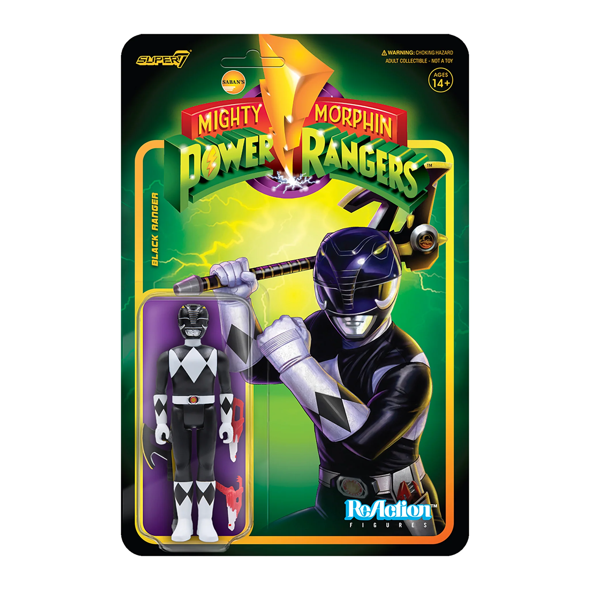 Mighty Morphin Power Rangers ReAction Figure Wave 2 - Black Ranger