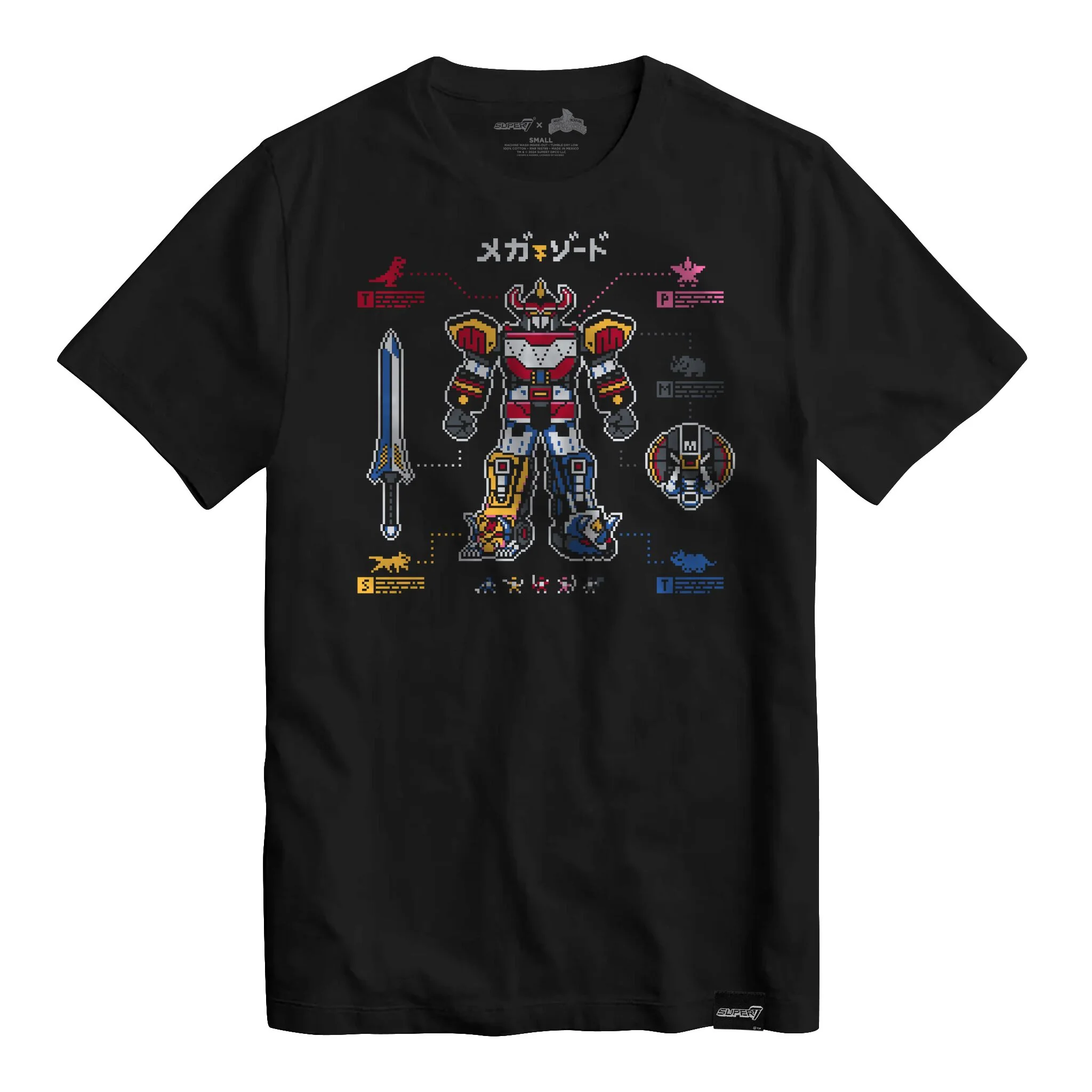 Mighty Morphin Power Rangers - Megazord Pixel T-Shirt