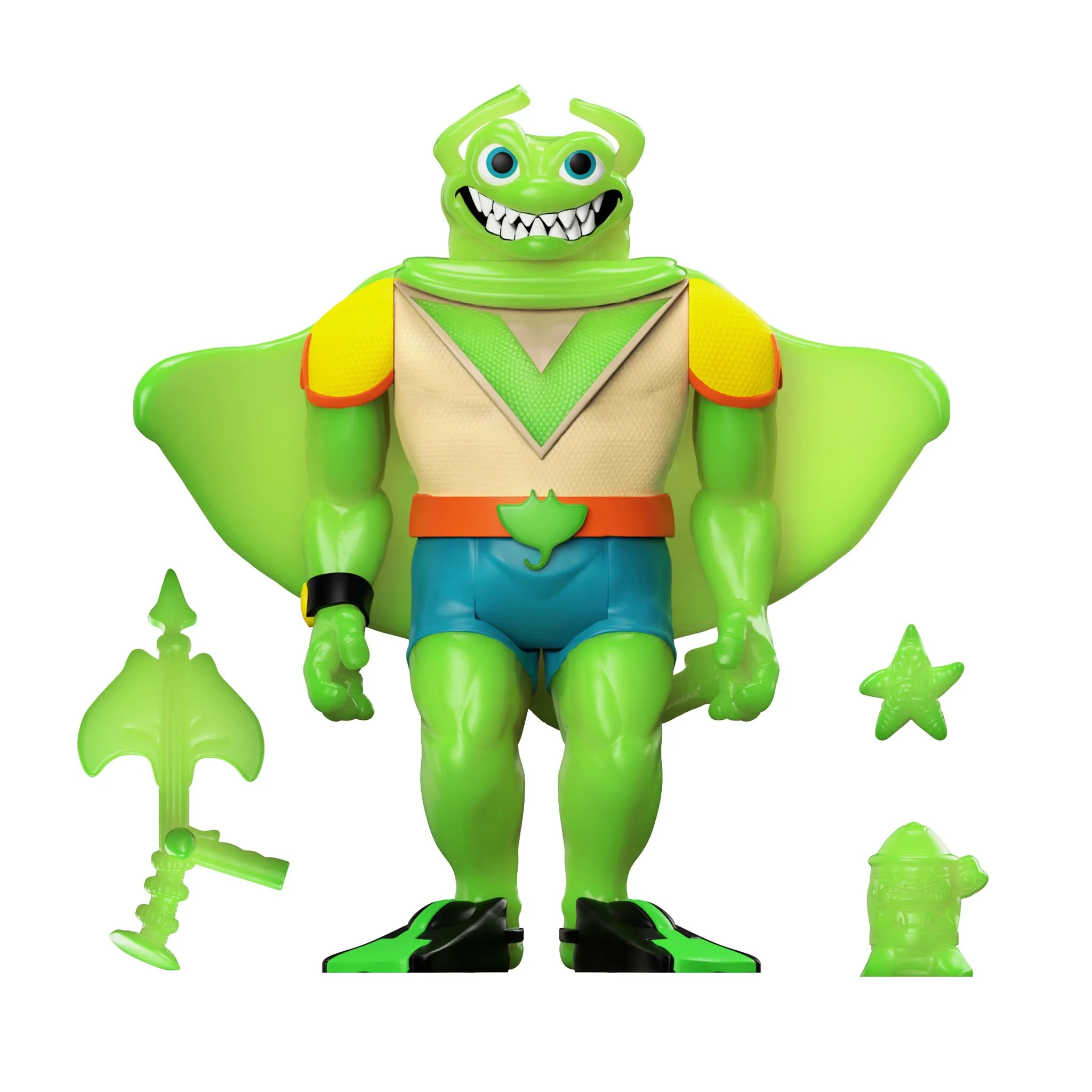 Teenage Mutant Ninja Turtles ReAction Figures - Ray Fillet Bioluminescent (Green Glow) 6 Teenage Mutant Ninja Turtles ReAction Figures - Ray Fillet Bioluminescent (Green Glow)