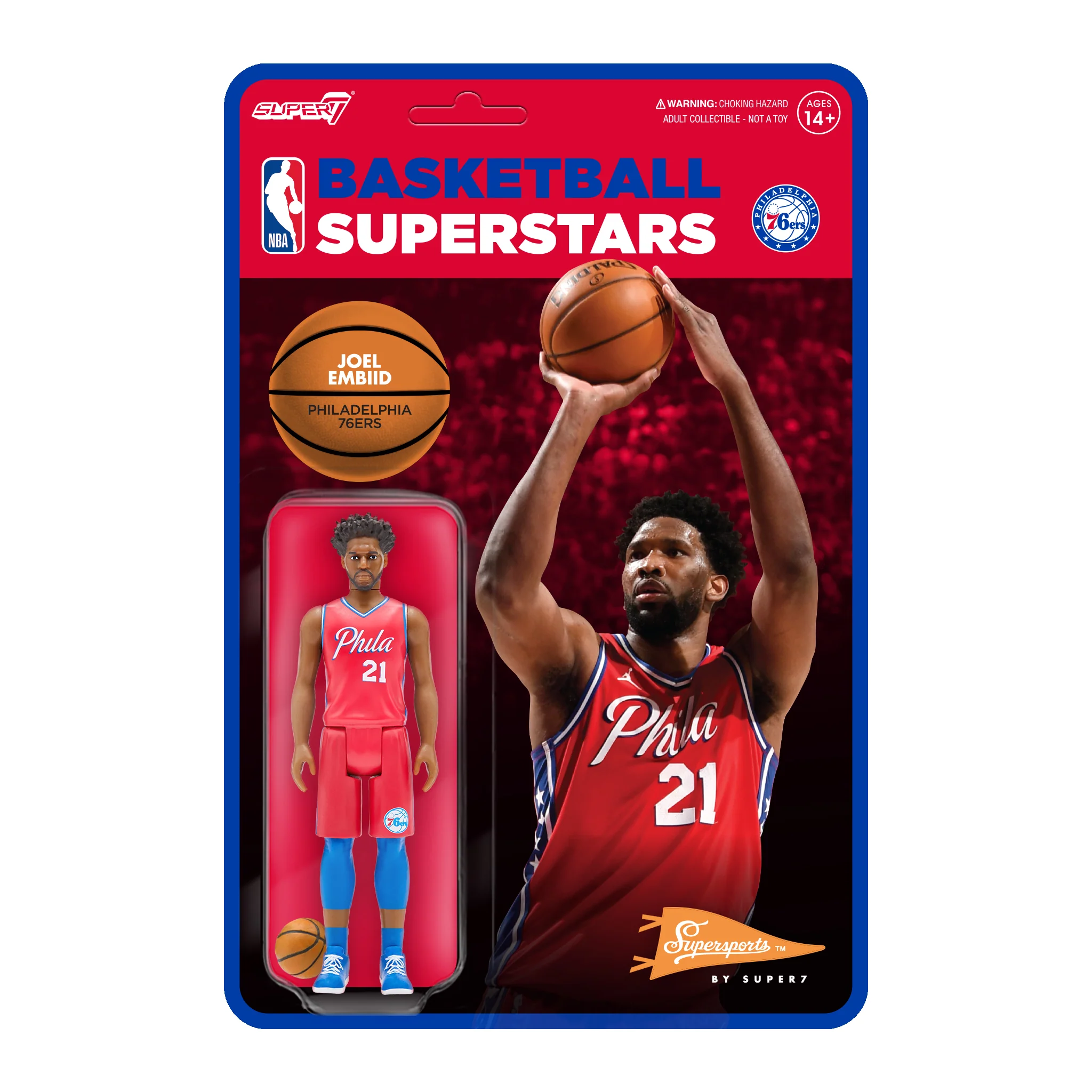 NBA Supersports Figure Wave 3 - Joel Embiid (76ers) [Red Statement]