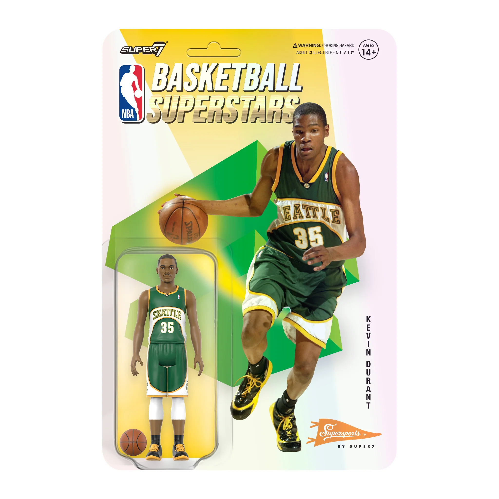 NBA Hardwood Classics ReAction W1 - Kevin Durant (Supersonics, Green & White)