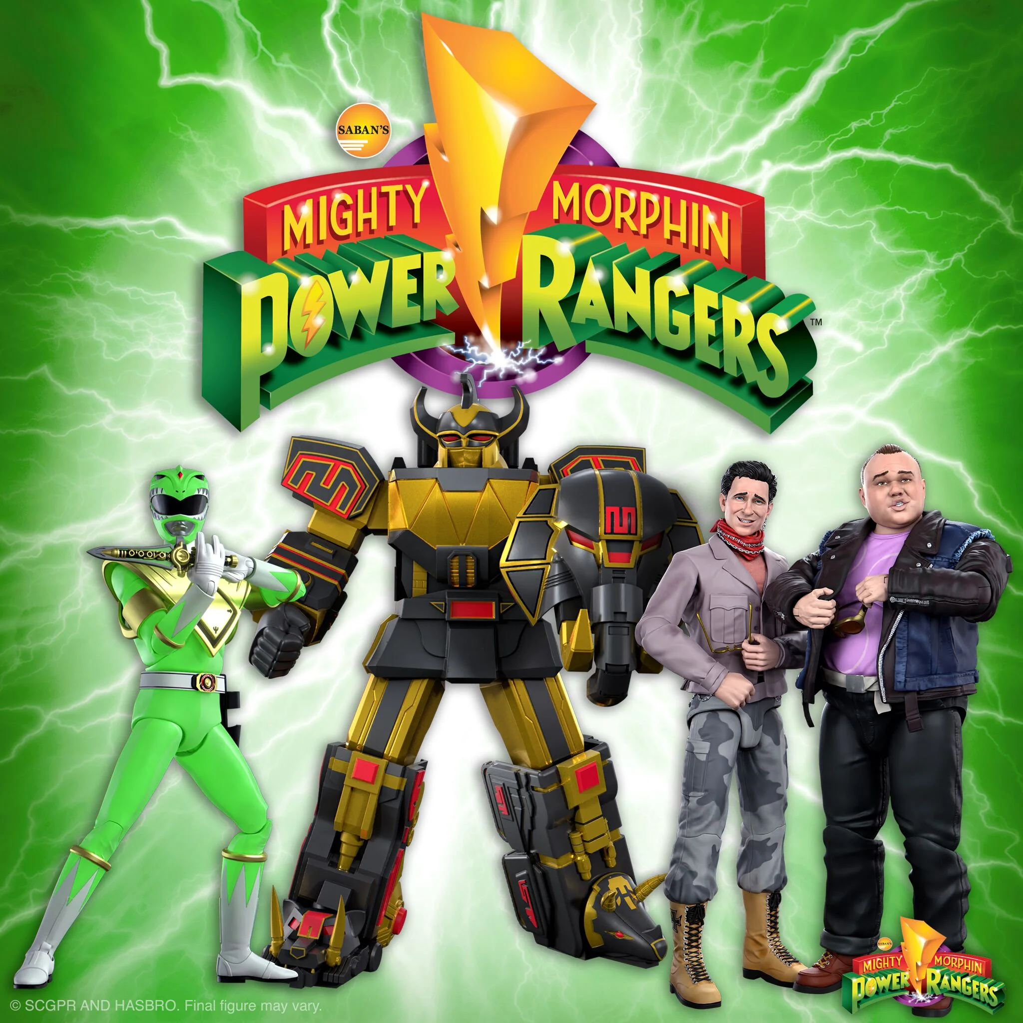 Mighty Morphin Power Rangers ULTIMATES! Wave 5 - Megazord (Black & Gold), Bulk, Skull & Green Ranger (Glow) 3 Mighty Morphin Power Rangers ULTIMATES! Wave 5 - Megazord (Black & Gold), Bulk, Skull & Green Ranger (Glow)