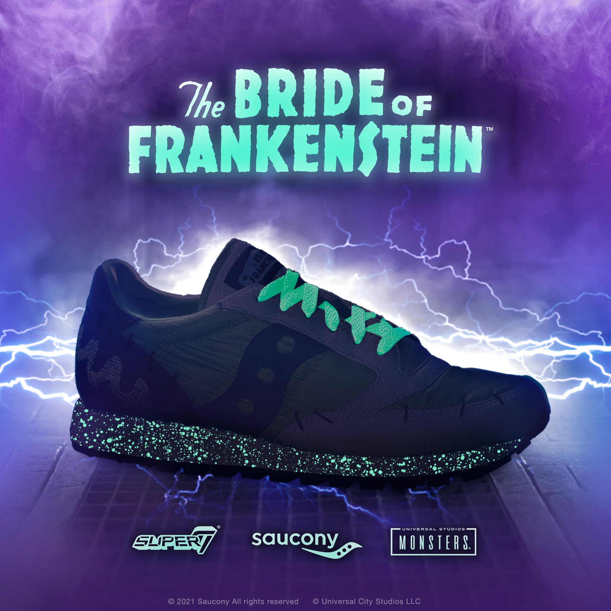 Super7 Saucony Universal Monsters Shoe - Bride of Frankenstein 10 Super7 Saucony Universal Monsters Shoe - Bride of Frankenstein
