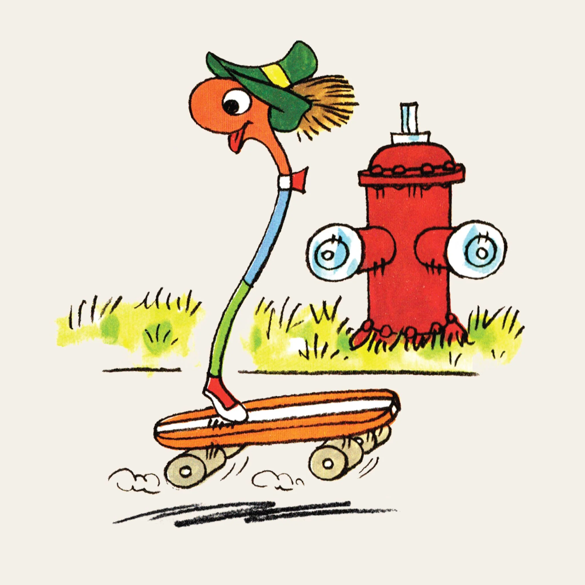 Richard Scarry Lowly Worm Skates T-shirt 4 Richard Scarry Lowly Worm Skates T-shirt