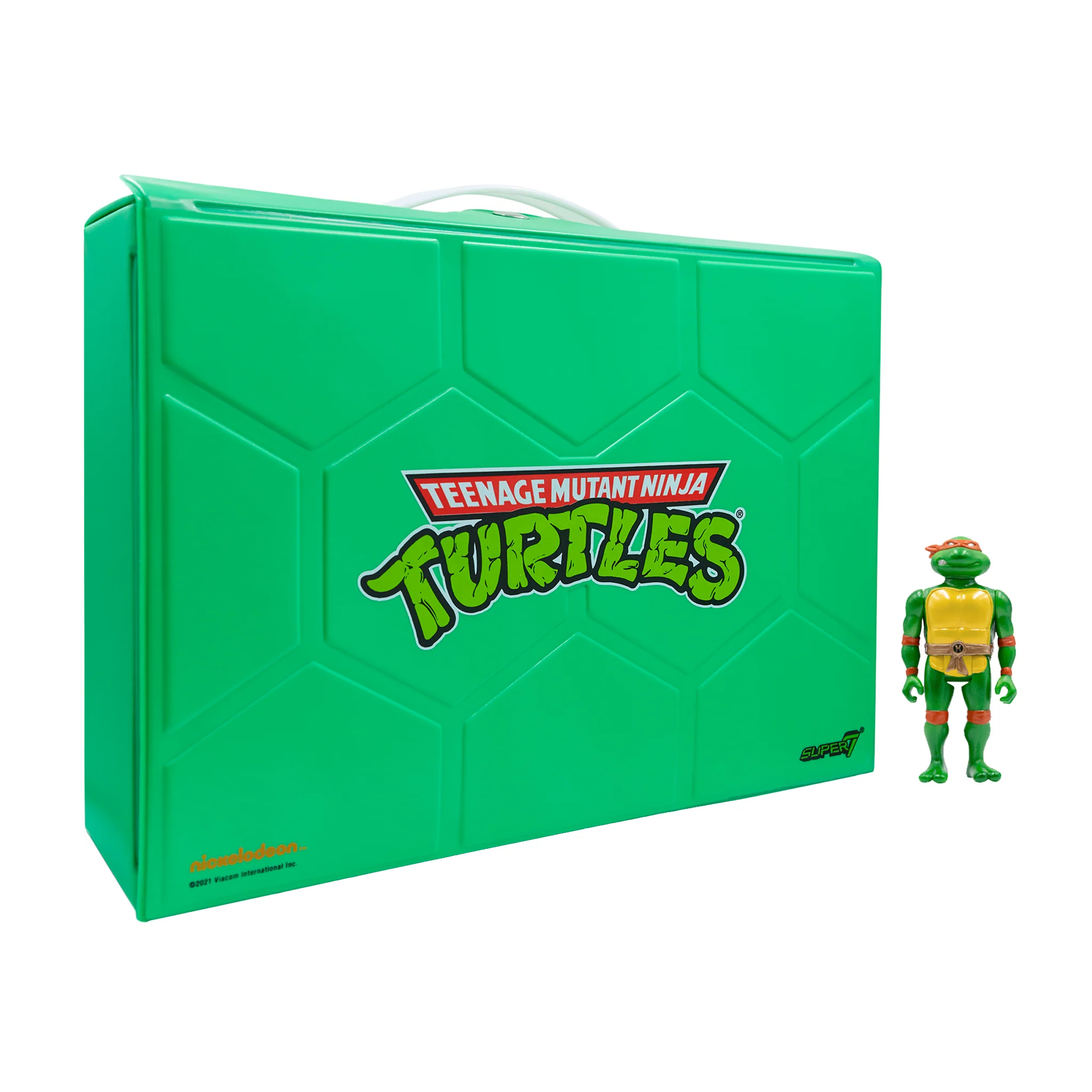 Teenage Mutant Ninja Turtles ReAction Figures - Carry Case with Michelangelo (Metallic) 5 Teenage Mutant Ninja Turtles ReAction Figures - Carry Case with Michelangelo (Metallic)