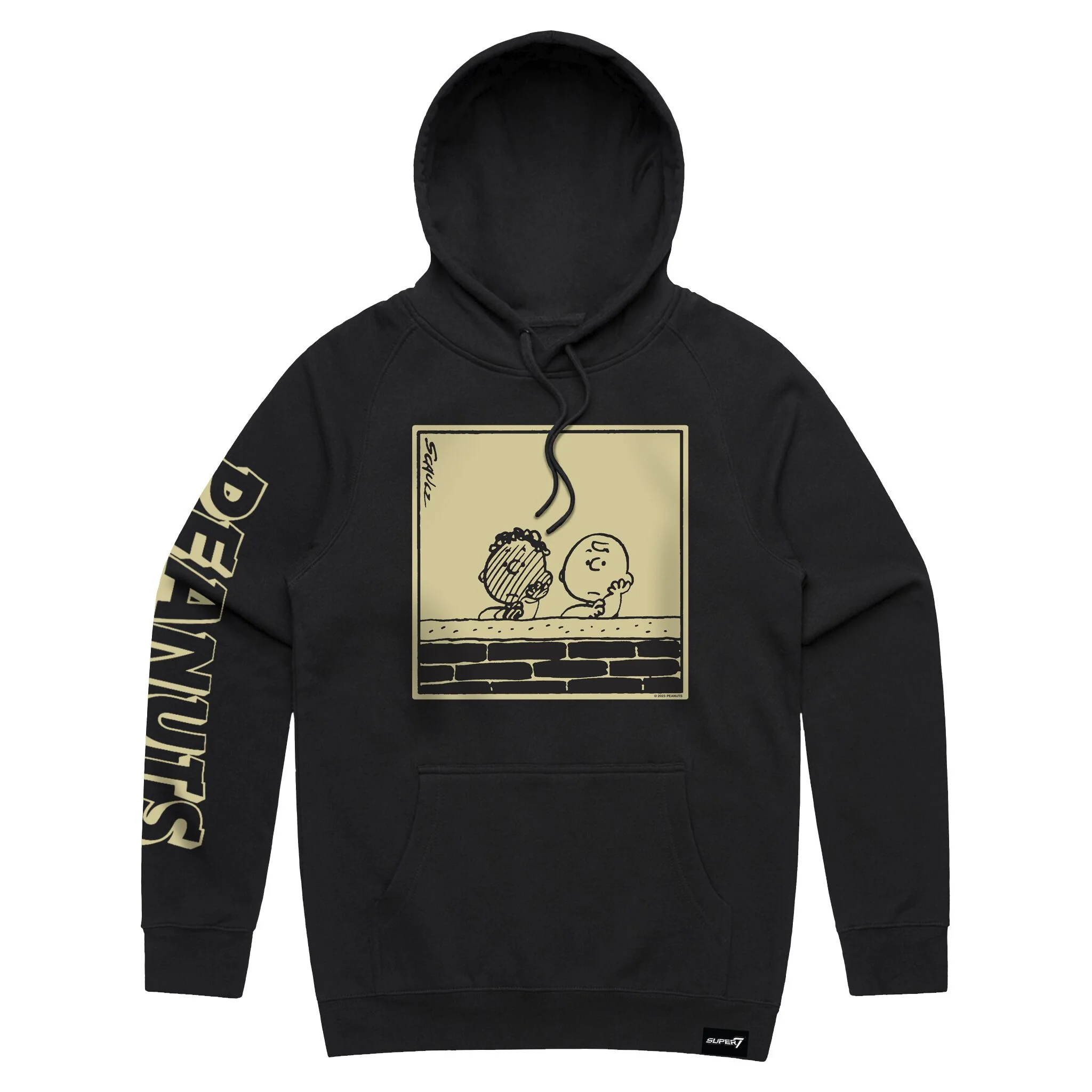 Peanuts Franklin Long Sleeve Black Pullover Hoodie 3 Peanuts Franklin Long Sleeve Black Pullover Hoodie
