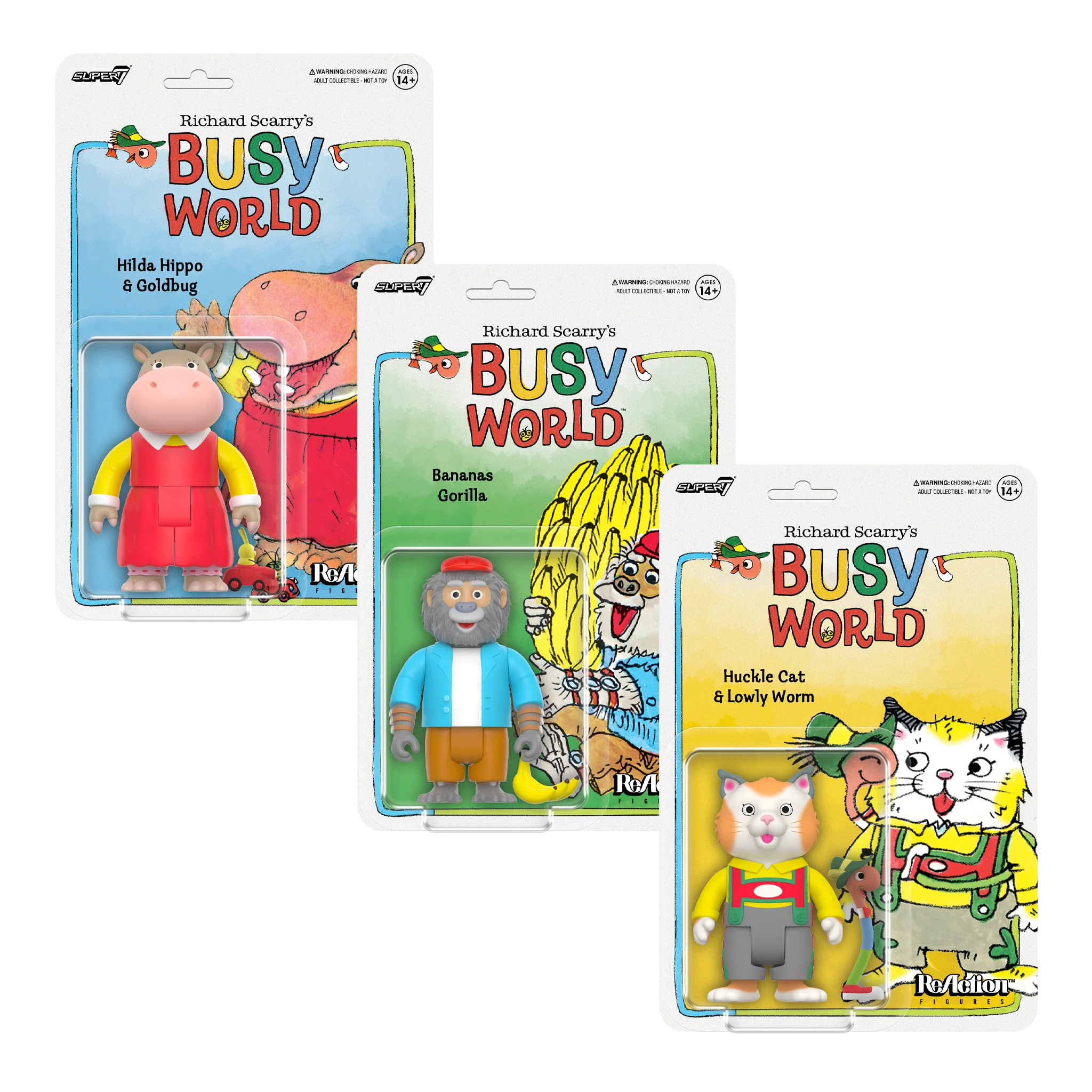 Richard Scarry ReAction W1 - Huckle Cat, Hilda Hippo, Bananas Gorilla