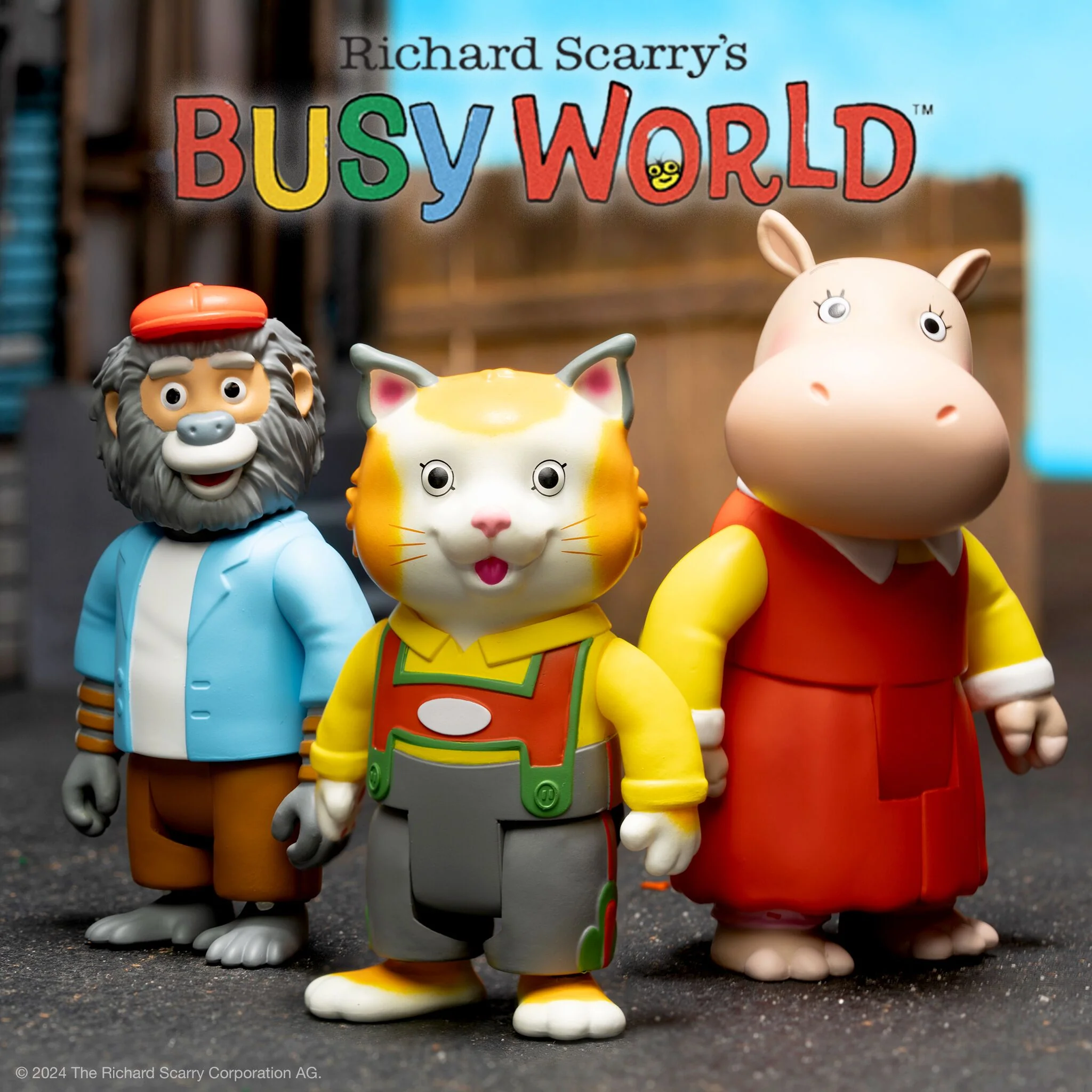 Richard Scarry ReAction W1 - Huckle Cat, Hilda Hippo, Bananas Gorilla 3 Richard Scarry ReAction W1 - Huckle Cat, Hilda Hippo, Bananas Gorilla