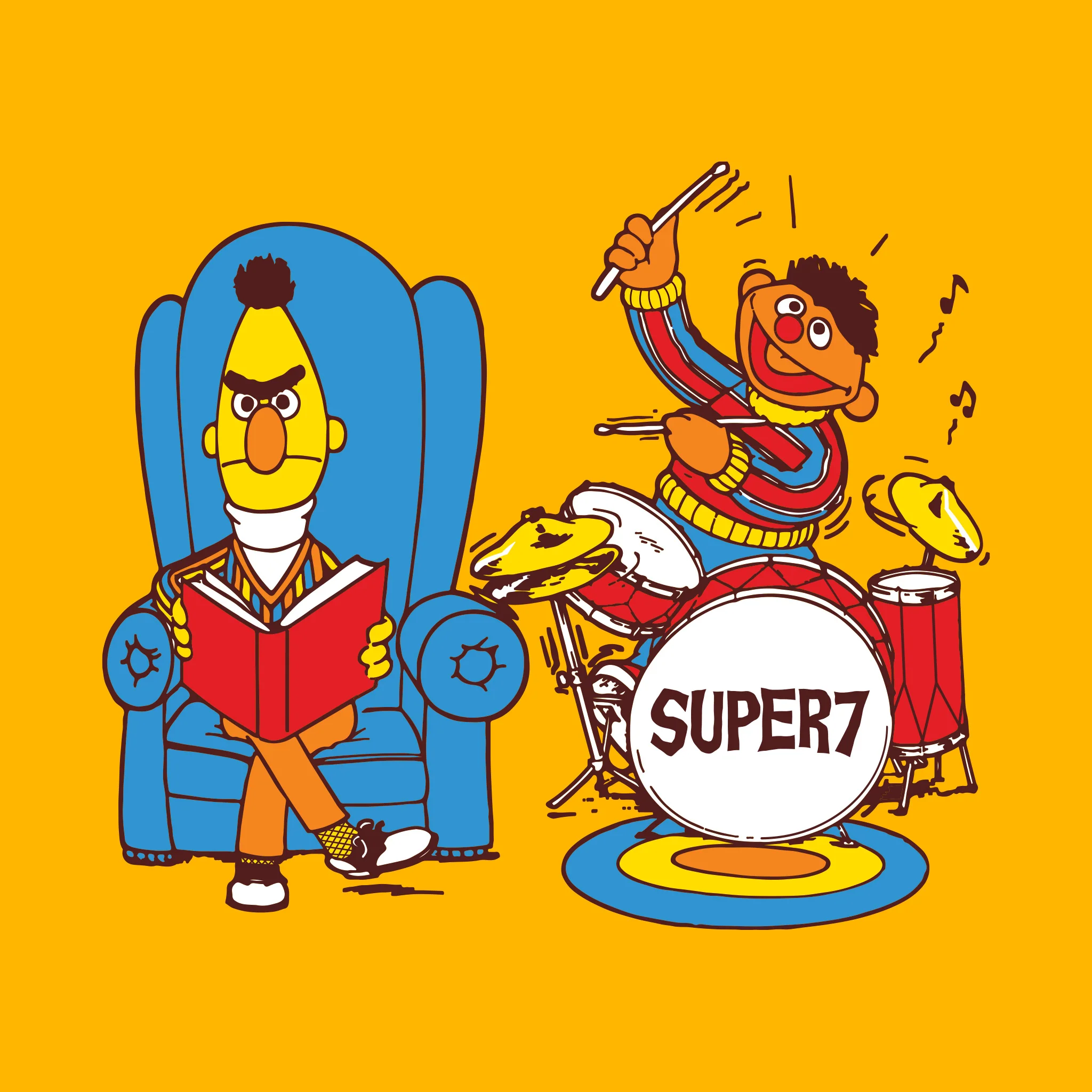 Sesame Street T-Shirt - Bert & Ernie Jam 4 Sesame Street T-Shirt - Bert & Ernie Jam