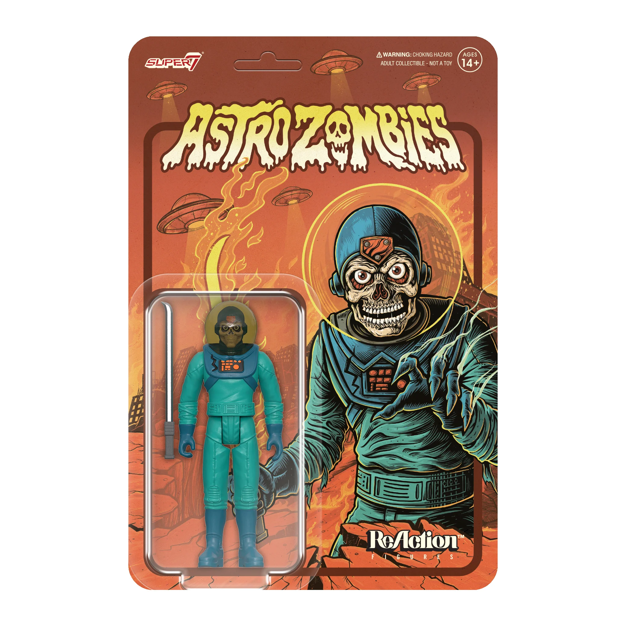 Astro Zombies ReAction Figure Wave 1 - Astro Zombie (Teal/Blue)