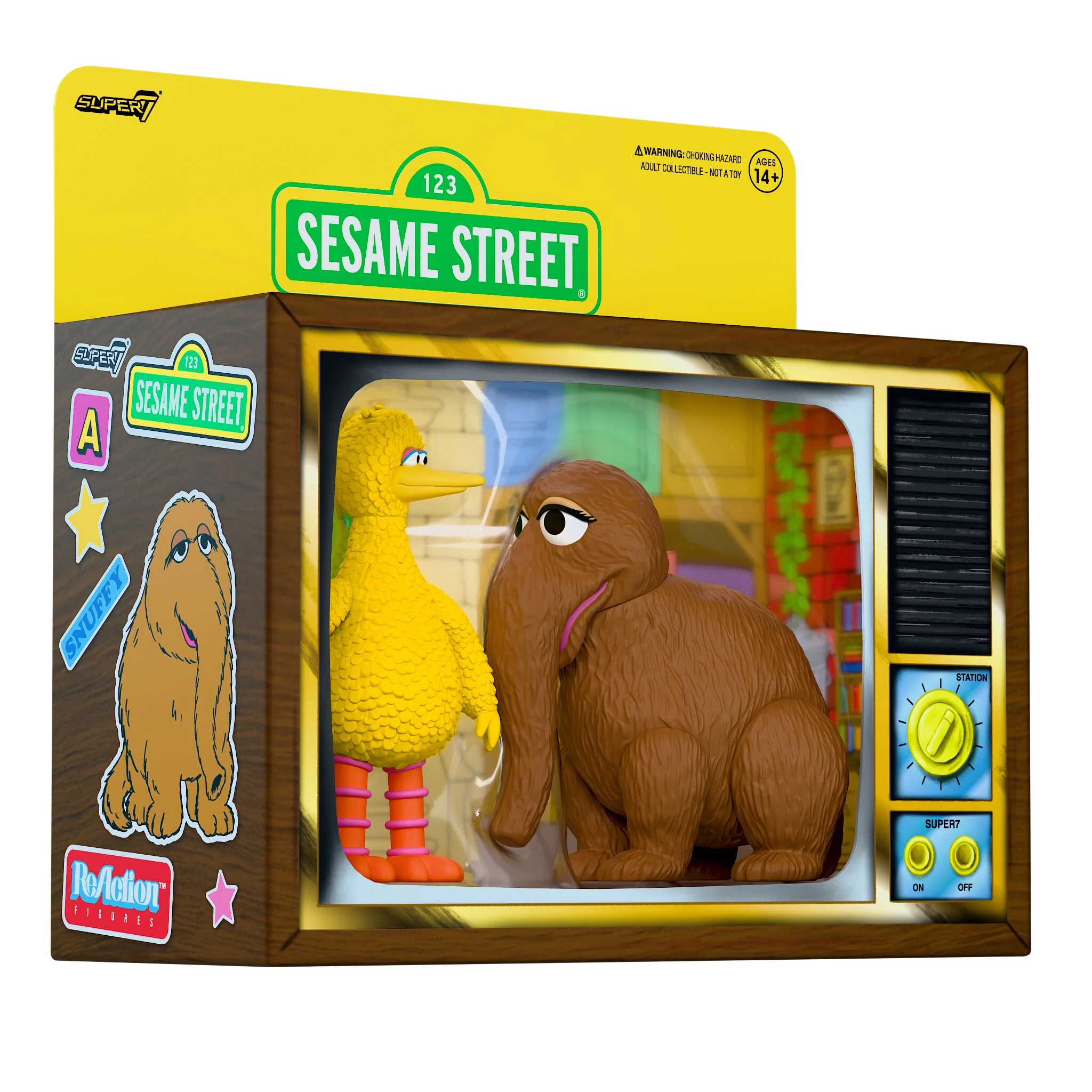 Sesame Street ReAction Figures - Big Bird and Mr. Snuffleupagus 2-PK 5 Sesame Street ReAction Figures - Big Bird and Mr. Snuffleupagus 2-PK