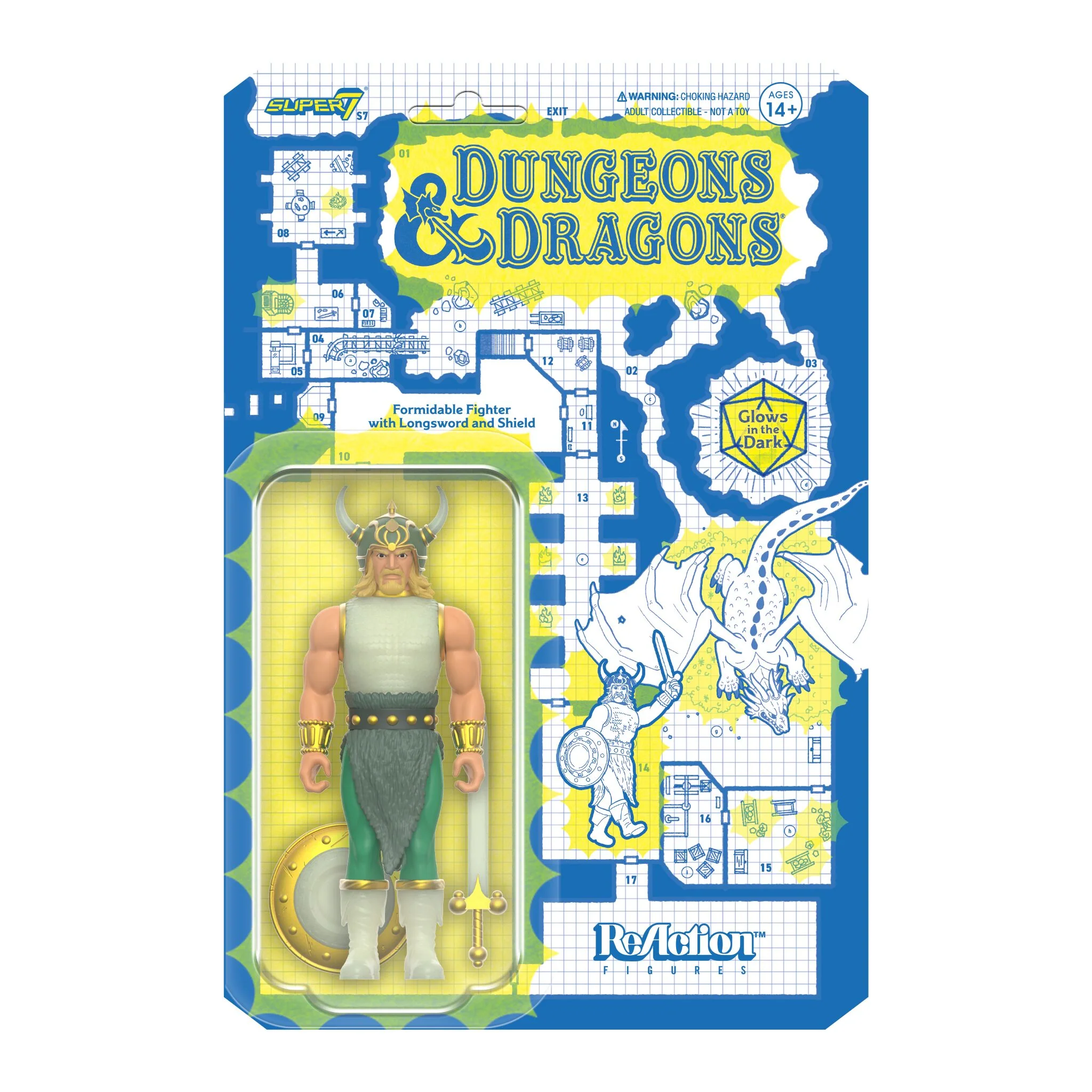 Dungeons and Dragons ReAction Figures Wave 04 - Red Box Fighter  (Glow)