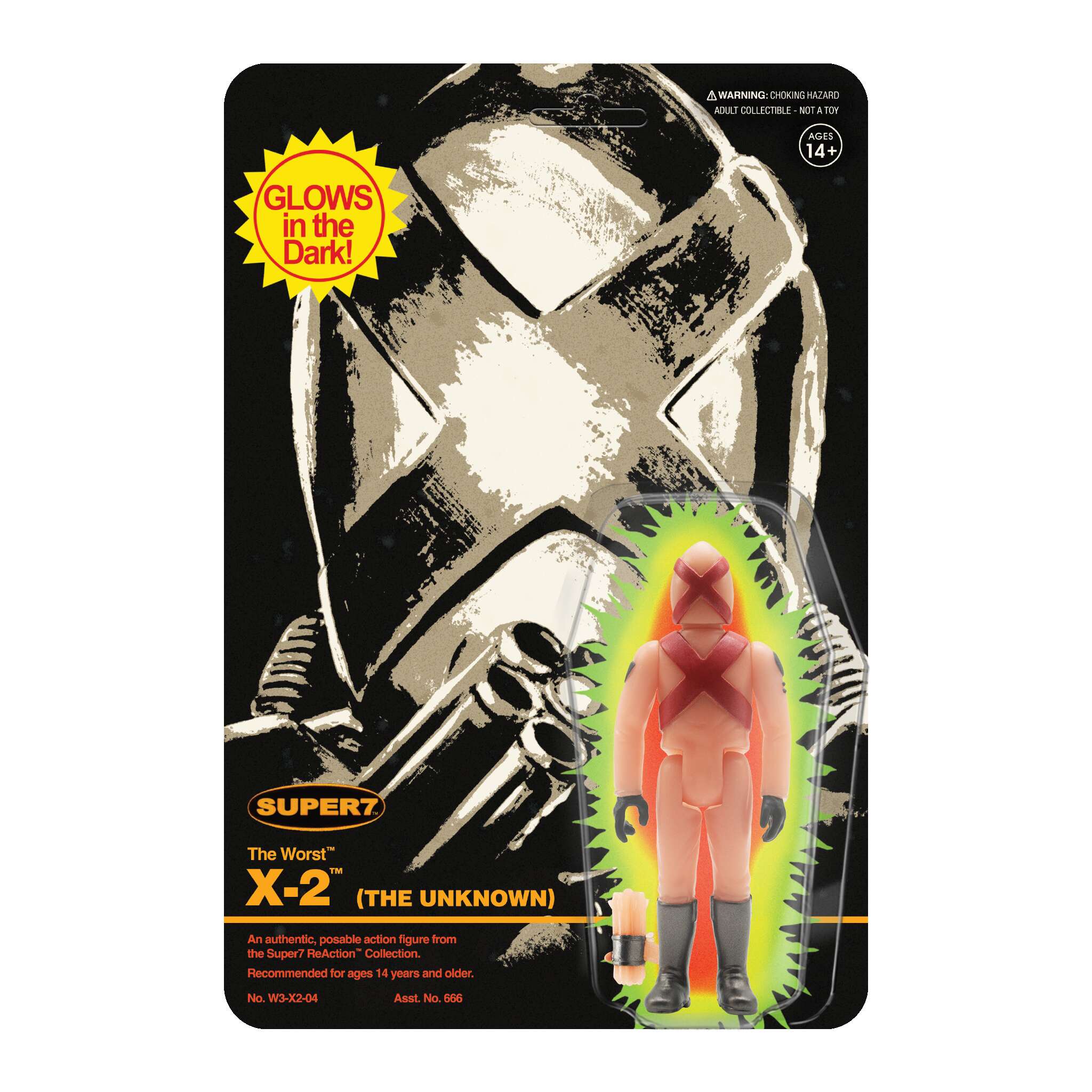The Worst ReAction Figures Wave 3C - X-2 (Monster Glow) SDCC 22