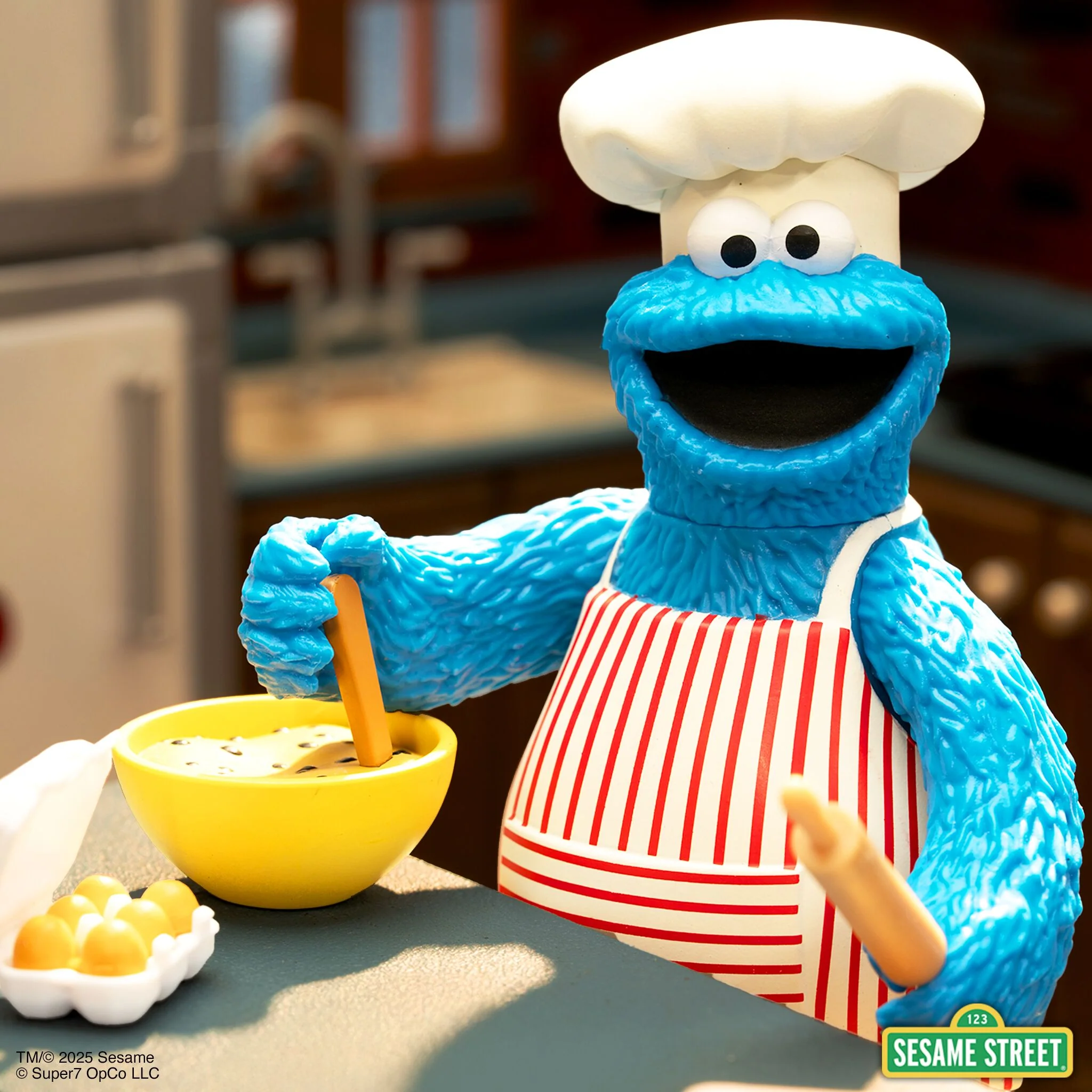 Sesame Street ReAction Figures Wave 04 - Chef Cookie Monster, Elmo, Alligator King, & Roosevelt Franklin 4 Sesame Street ReAction Figures Wave 04 - Chef Cookie Monster, Elmo, Alligator King, & Roosevelt Franklin