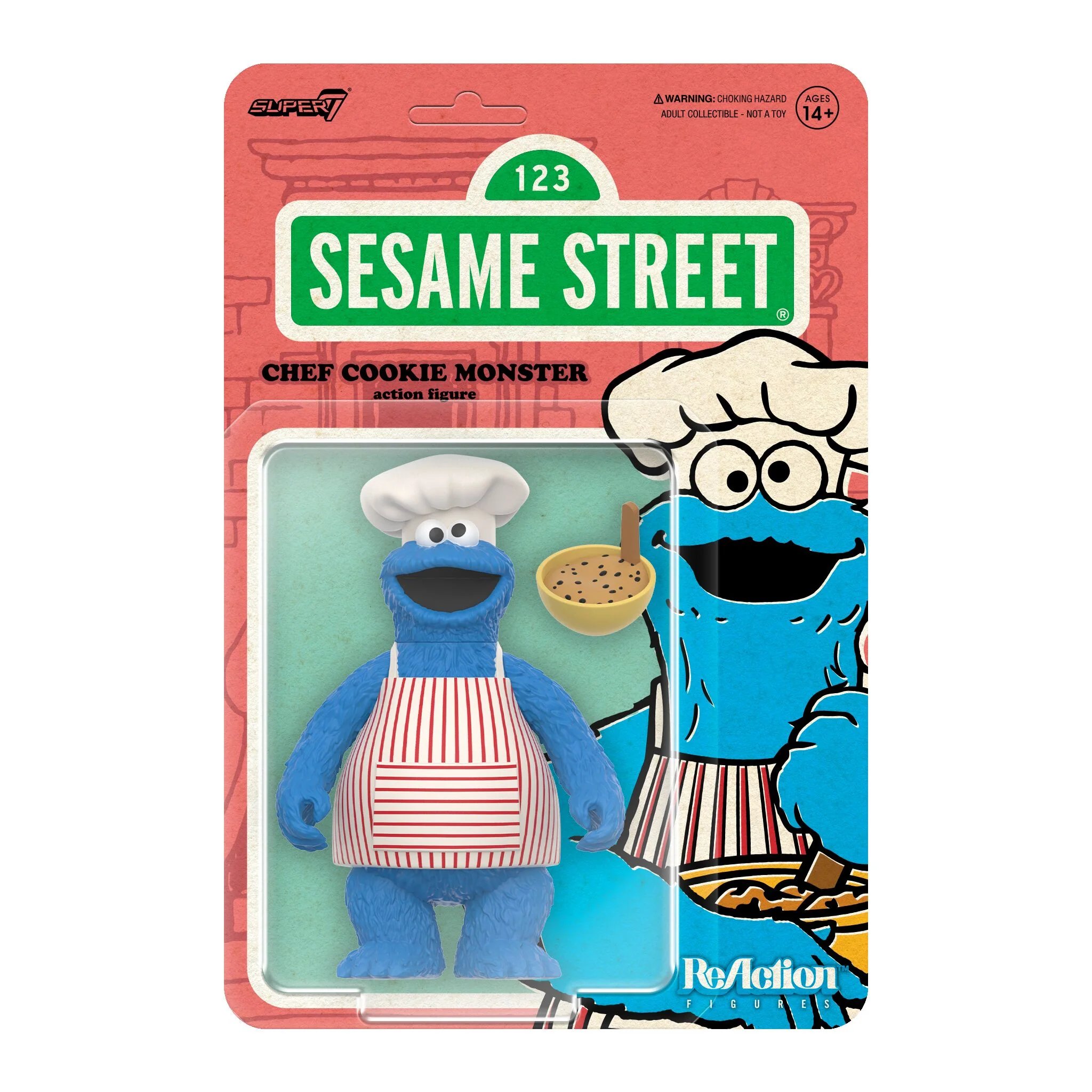 Sesame Street ReAction Figures Wave 04 - Chef Cookie Monster, Elmo, Alligator King, & Roosevelt Franklin 8 Sesame Street ReAction Figures Wave 04 - Chef Cookie Monster, Elmo, Alligator King, & Roosevelt Franklin