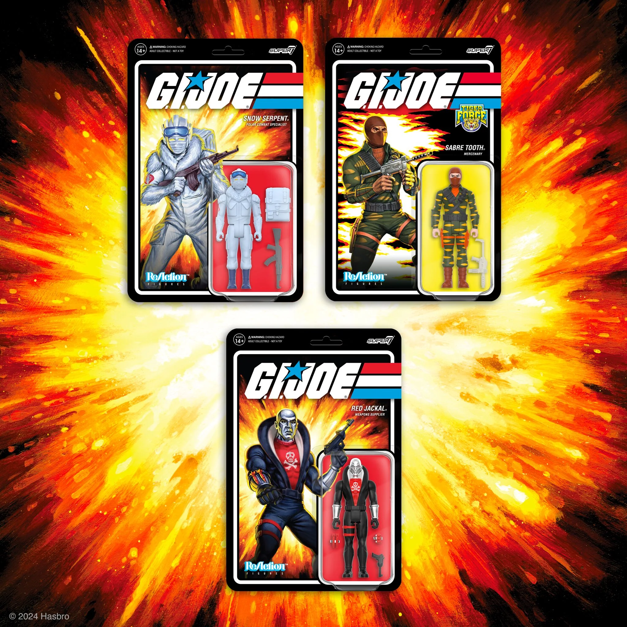 G.I. Joe ReAction Figures Wave 8 - Sabre Tooth, Cobra Snow Serpent, and Red Jackal (Vac Metal) 4 G.I. Joe ReAction Figures Wave 8 - Sabre Tooth, Cobra Snow Serpent, and Red Jackal (Vac Metal)