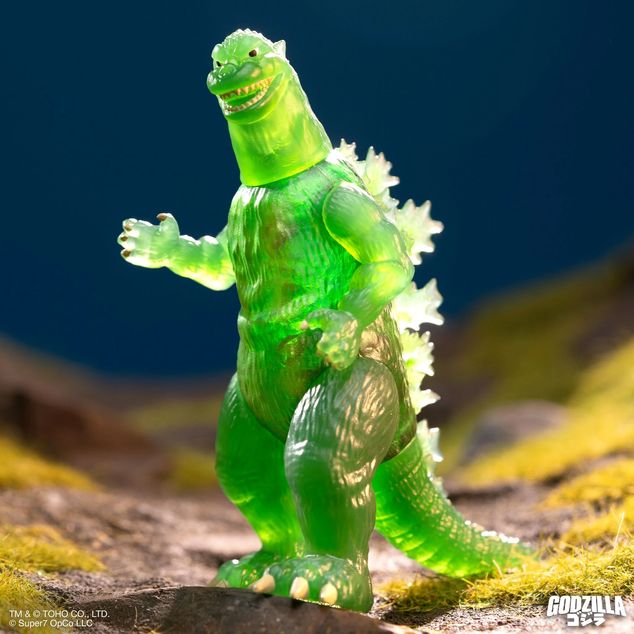 Toho ReAction Figures Wave 07 - Godzilla '84 (Heat Ray), Mechagodzilla (1975), Titanosaurus, Godzilla (Semi-Clear Green version) 5 Toho ReAction Figures Wave 07 - Godzilla '84 (Heat Ray), Mechagodzilla (1975), Titanosaurus, Godzilla (Semi-Clear Green version)