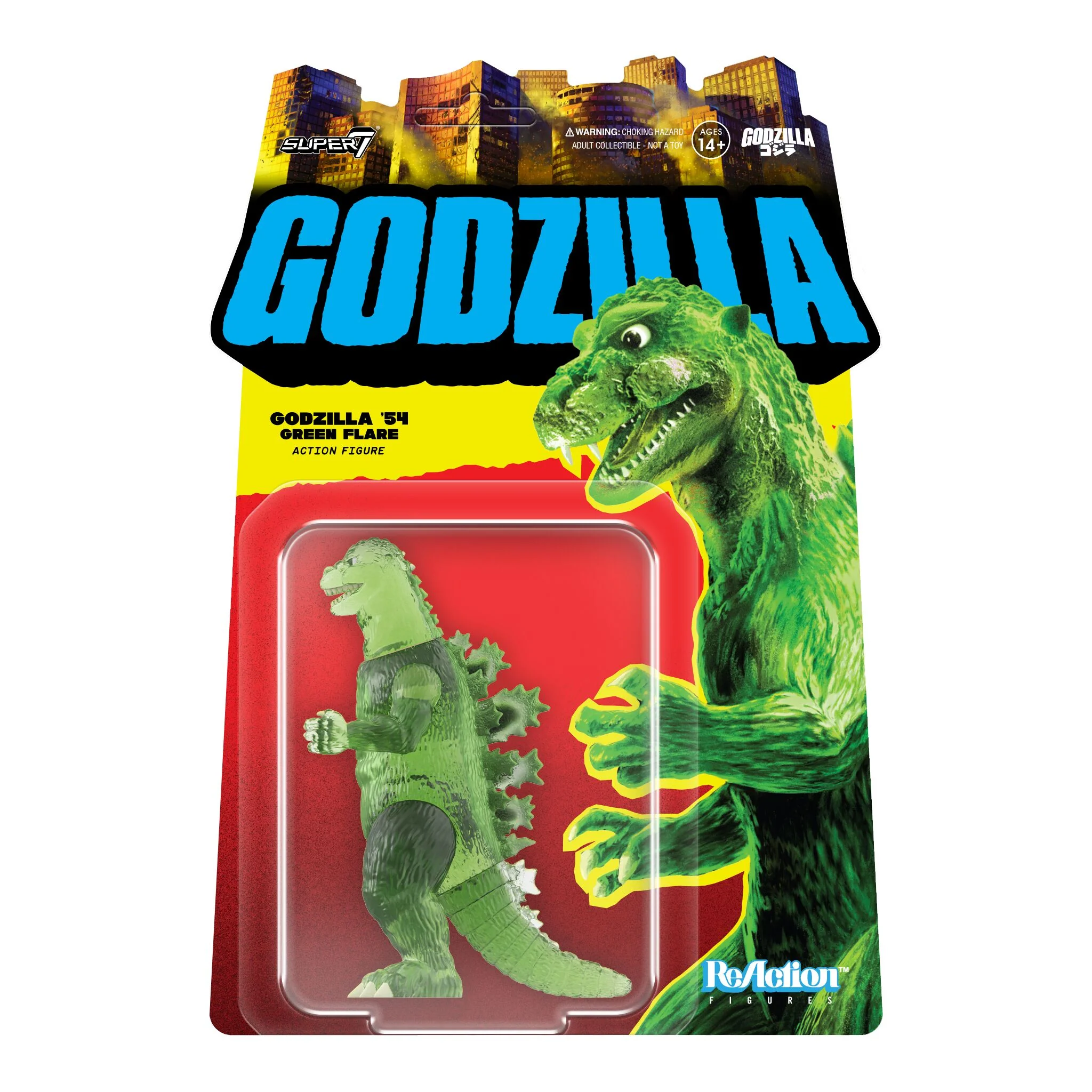 Toho ReAction Figures Wave 07 - Godzilla '84 (Heat Ray), Mechagodzilla (1975), Titanosaurus, Godzilla (Semi-Clear Green version) 6 Toho ReAction Figures Wave 07 - Godzilla '84 (Heat Ray), Mechagodzilla (1975), Titanosaurus, Godzilla (Semi-Clear Green version)
