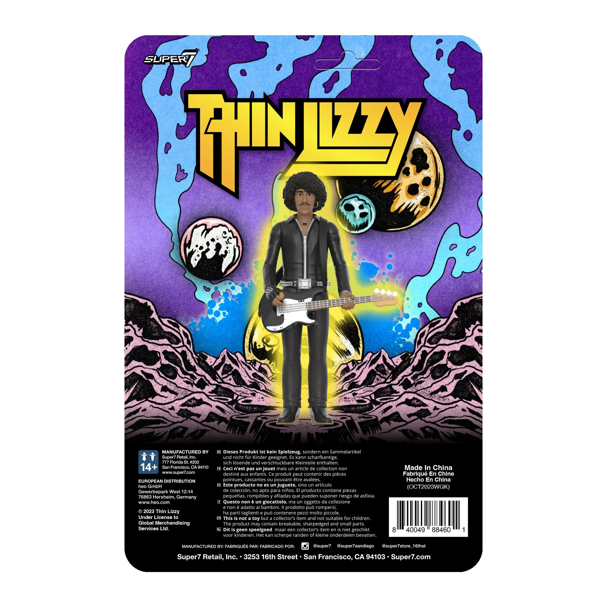 Thin Lizzy ReAction Figures - Phil Lynott (Black Leather) 7 Thin Lizzy ReAction Figures - Phil Lynott (Black Leather)
