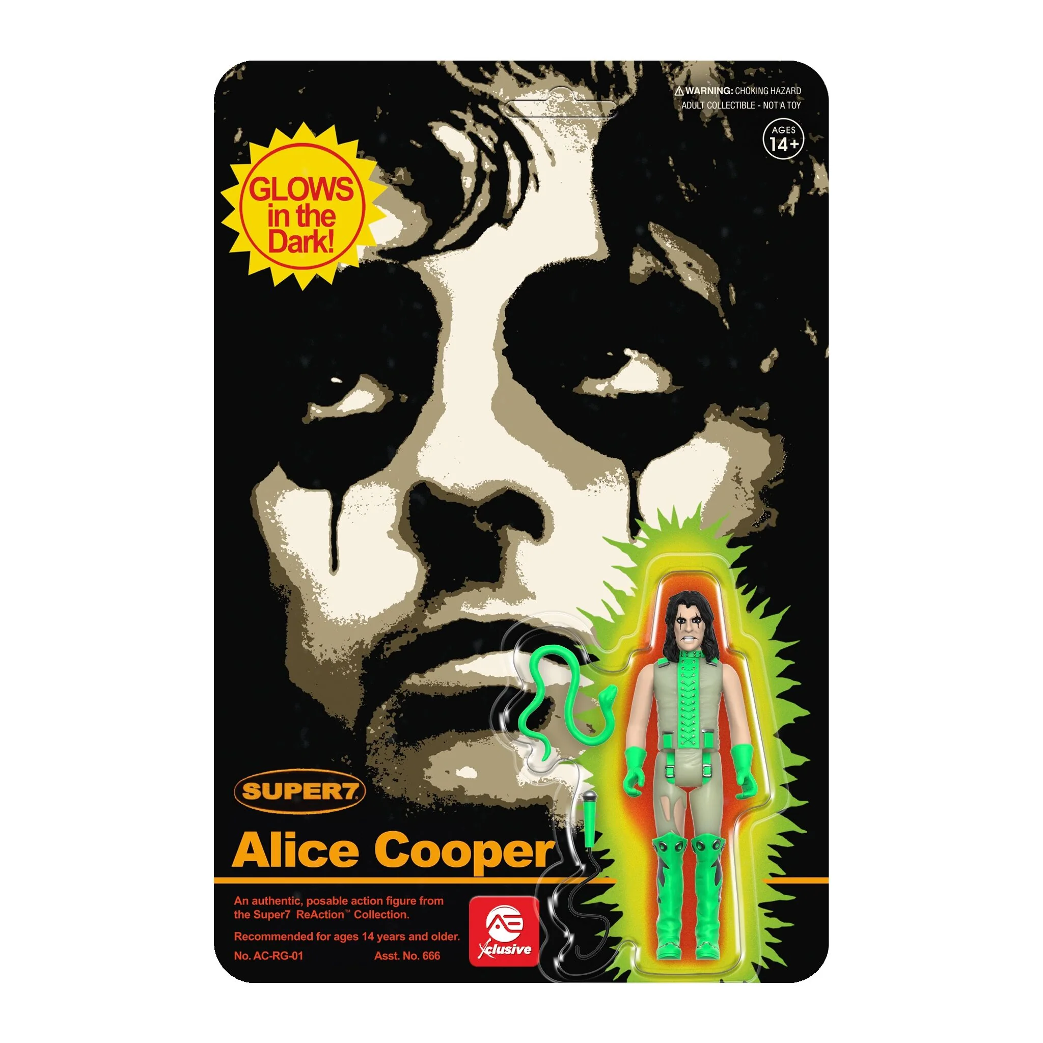 Alice Cooper ReAction Figure - Alice Cooper (Glow)