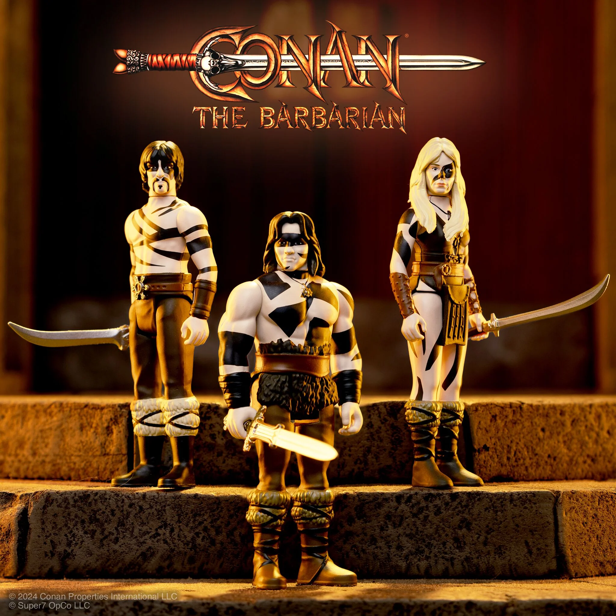 Conan the Barbarian ReAction Figures Wave 2 - Conan (War Paint), Subotai (War Paint), and Valeria (War Paint) 3 Conan the Barbarian ReAction Figures Wave 2 - Conan (War Paint), Subotai (War Paint), and Valeria (War Paint)
