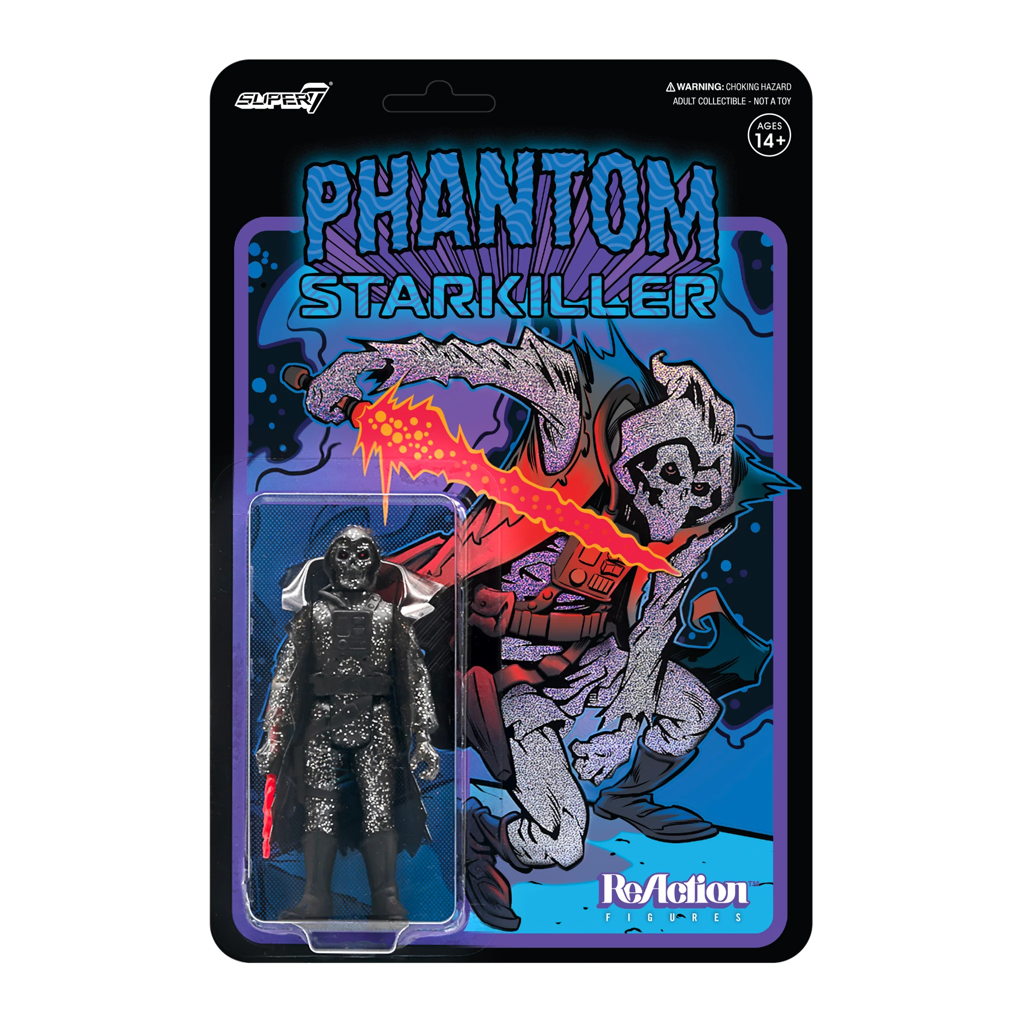 Killer Bootlegs ReAction Figure - Phantom Starkiller (Transparent Grey Silver Glitter Spectre)