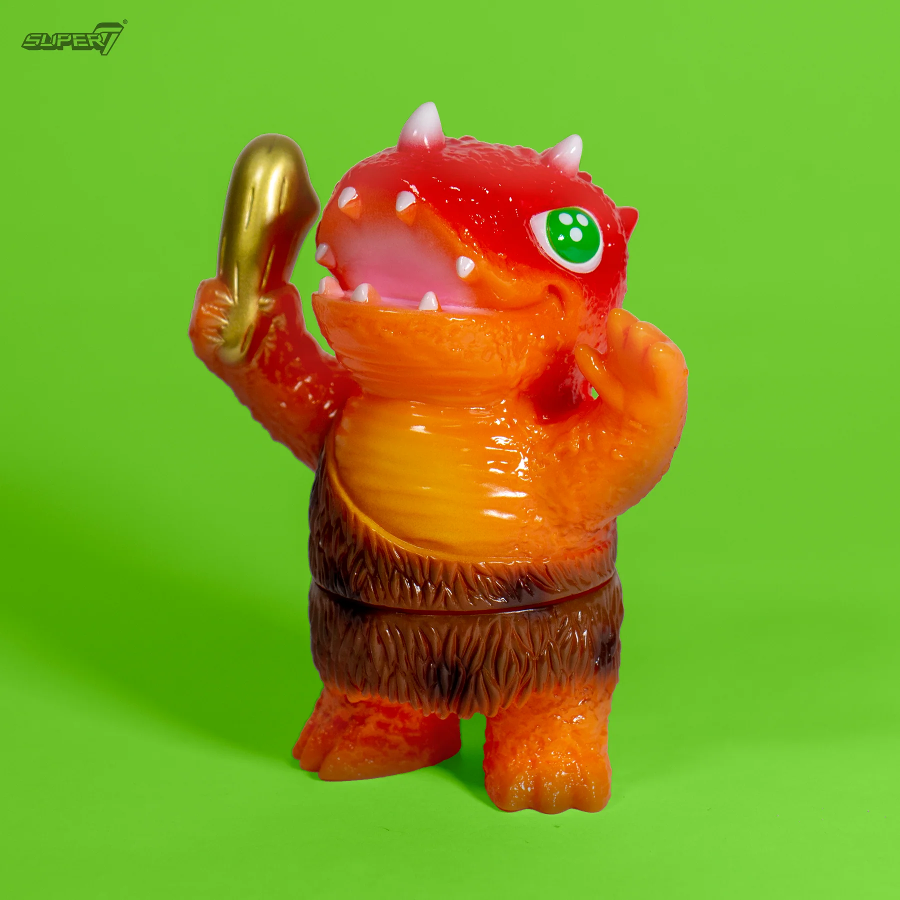 Japanese Vinyl - Caveman Dinosaur (Orange)