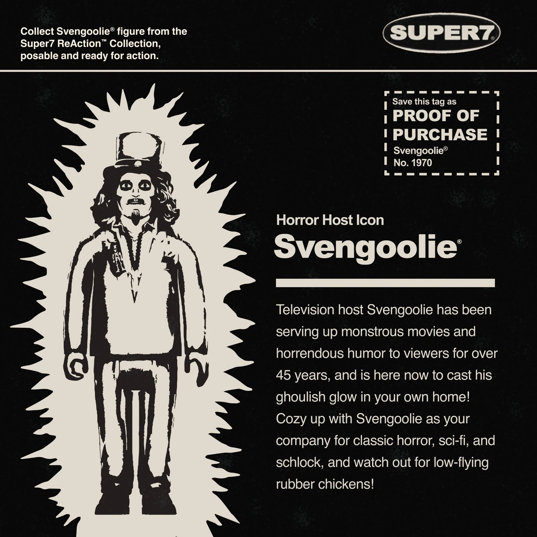 Svengoolie ReAction Figures Wave 03 - Svengoolie (Monster Glow) 7 Svengoolie ReAction Figures Wave 03 - Svengoolie (Monster Glow)
