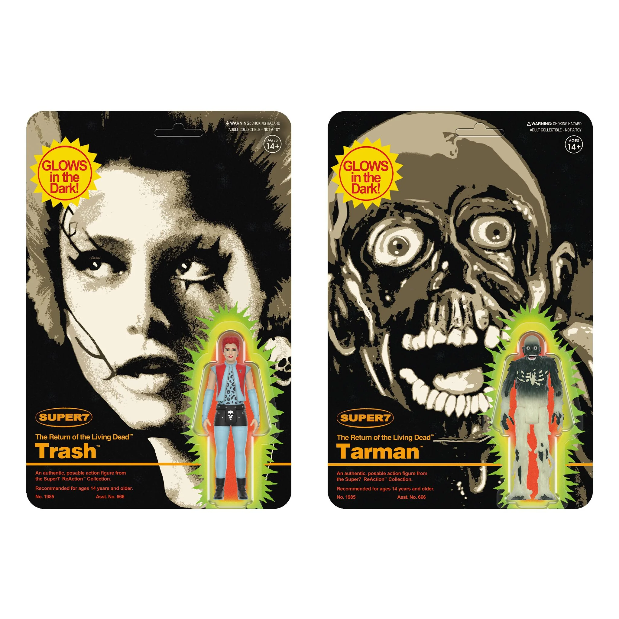 Return of the Living Dead ReAction Figures Wave 4 - Tarman & Trash (Monster Glow)
