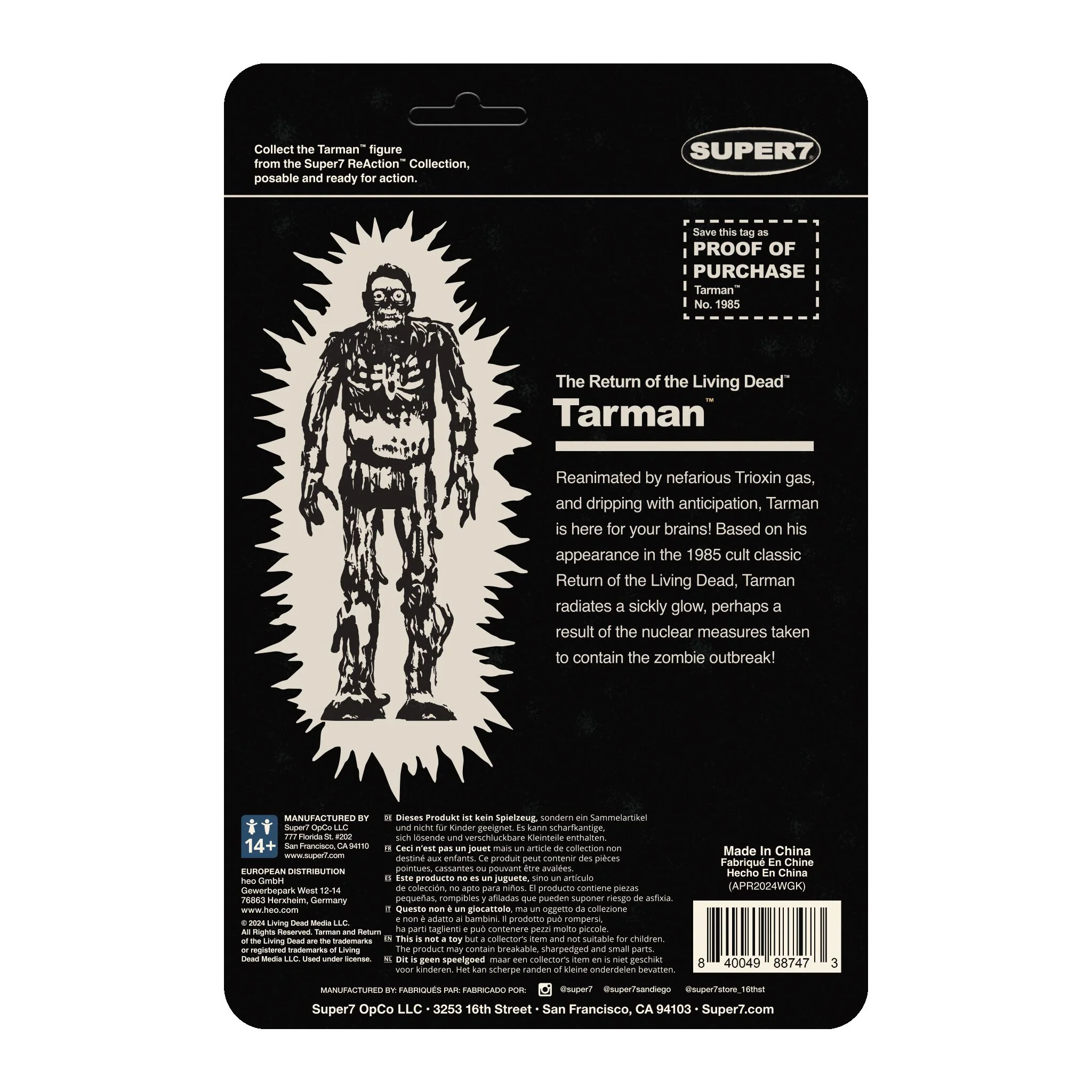 Return of the Living Dead ReAction Figures Wave 04 - Tarman (Monster Glow) 6 Return of the Living Dead ReAction Figures Wave 04 - Tarman (Monster Glow)