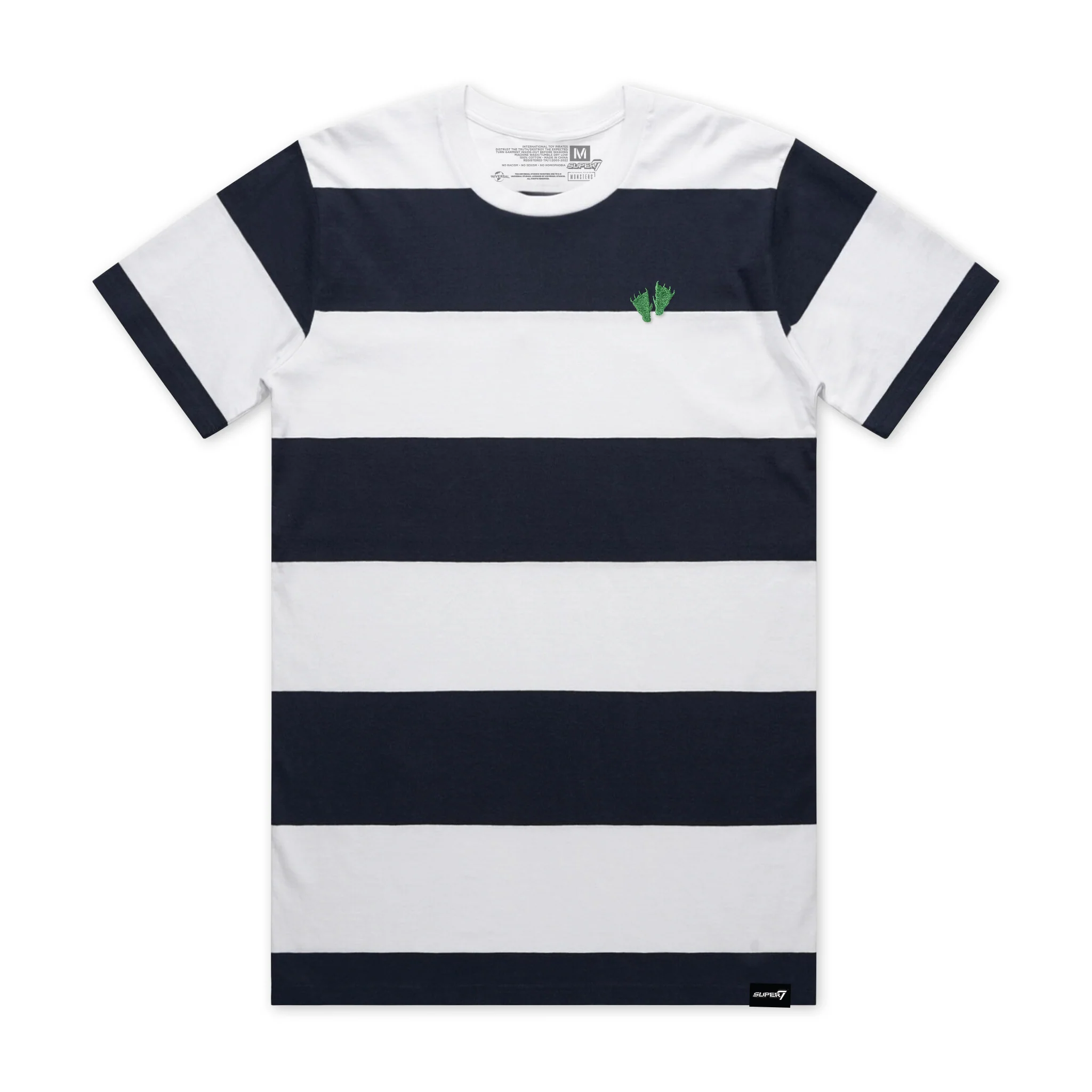 Universal Monsters T-Shirt - Creature From The Black Lagoon Feet Striped