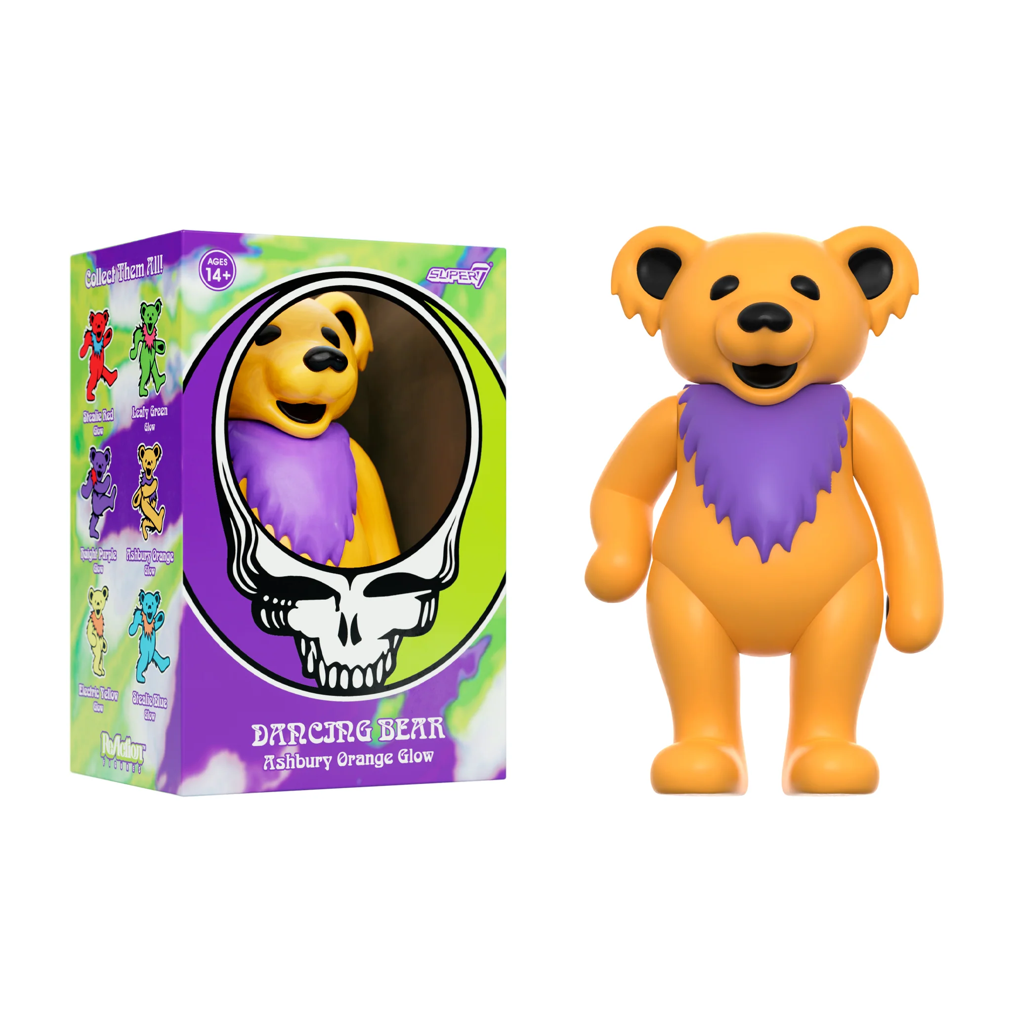 Grateful Dead ReAction Figure - Dancing Bear Glow (Ashbury Orange)
