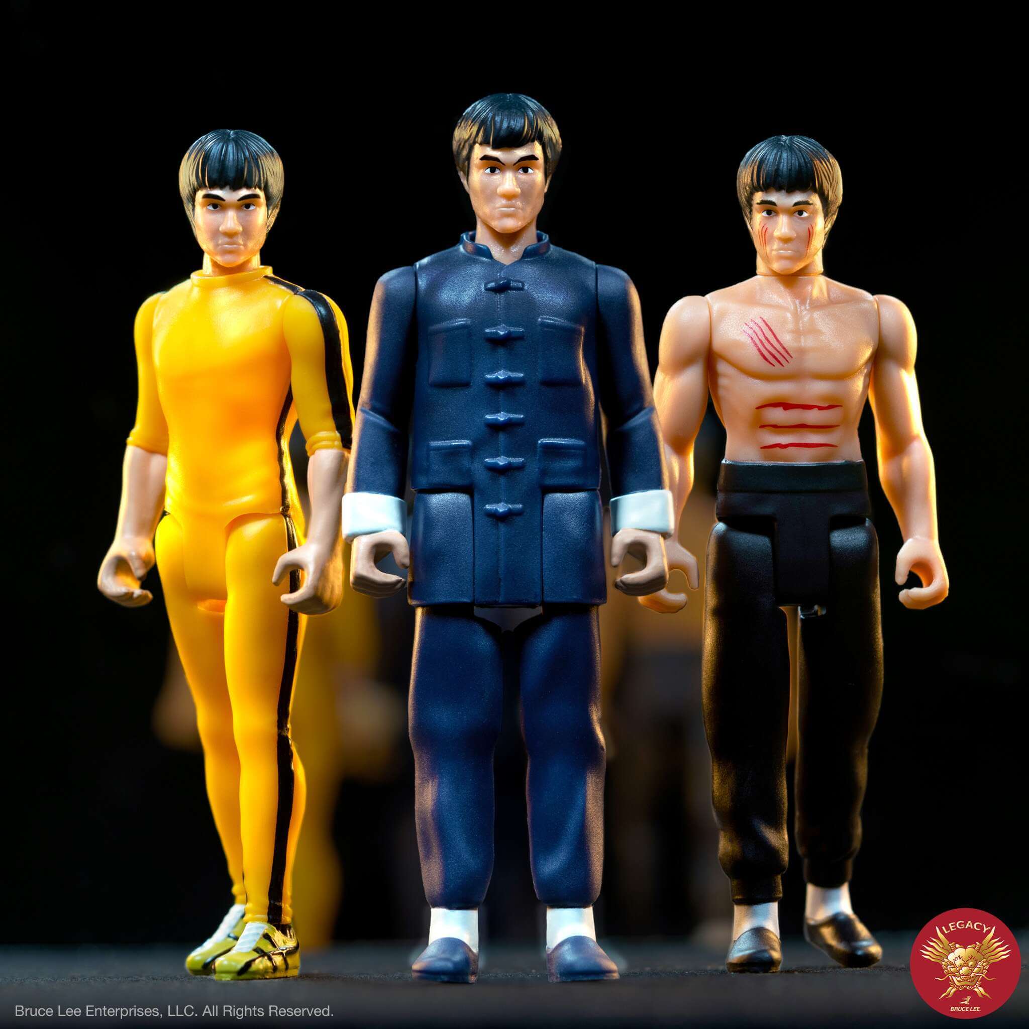 Bruce Lee ReAction Figures Wave 1 - Set of 3 3 Bruce Lee ReAction Figures Wave 1 - Set of 3