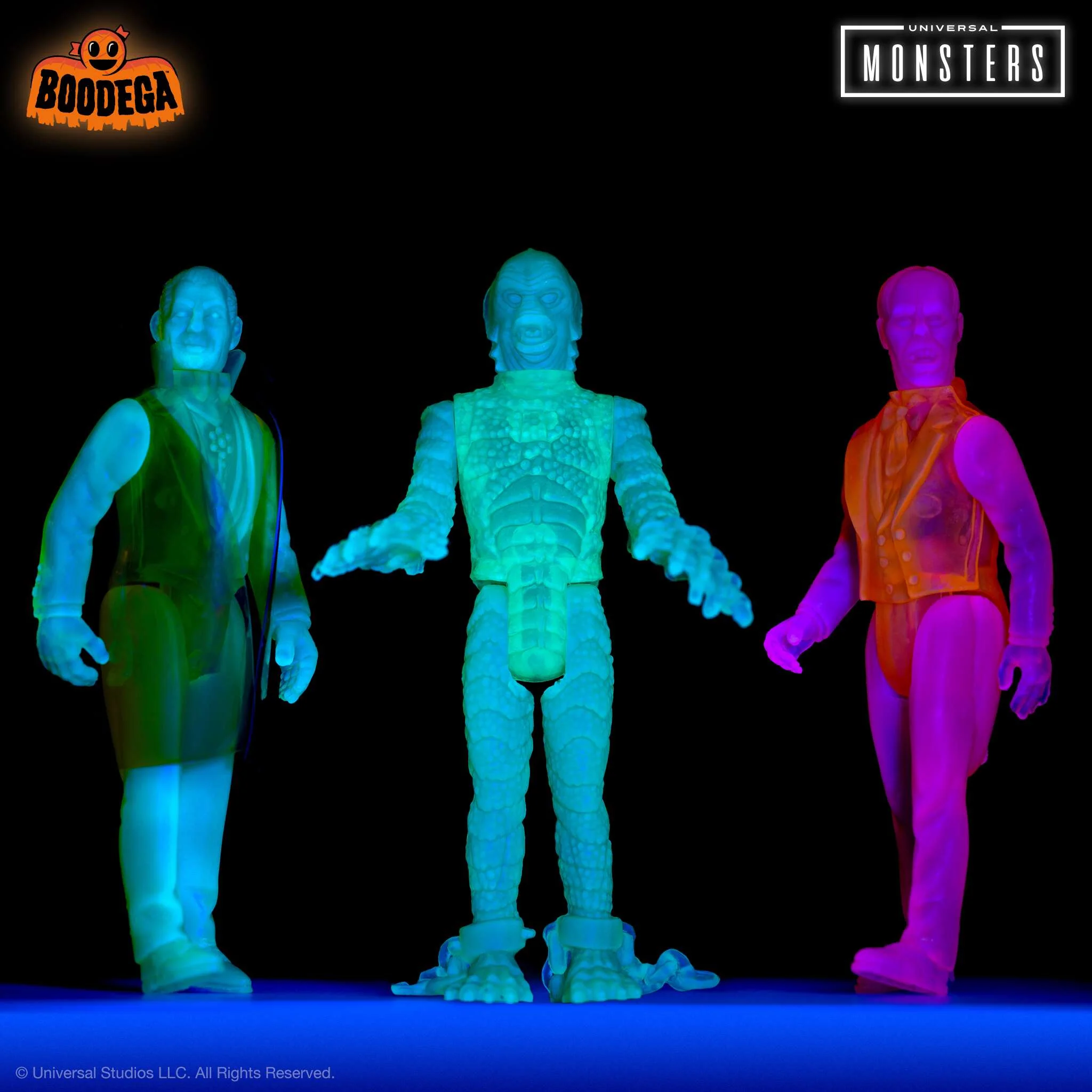 Universal Monsters ReAction Luminators - Full Set 4 Universal Monsters ReAction Luminators - Full Set