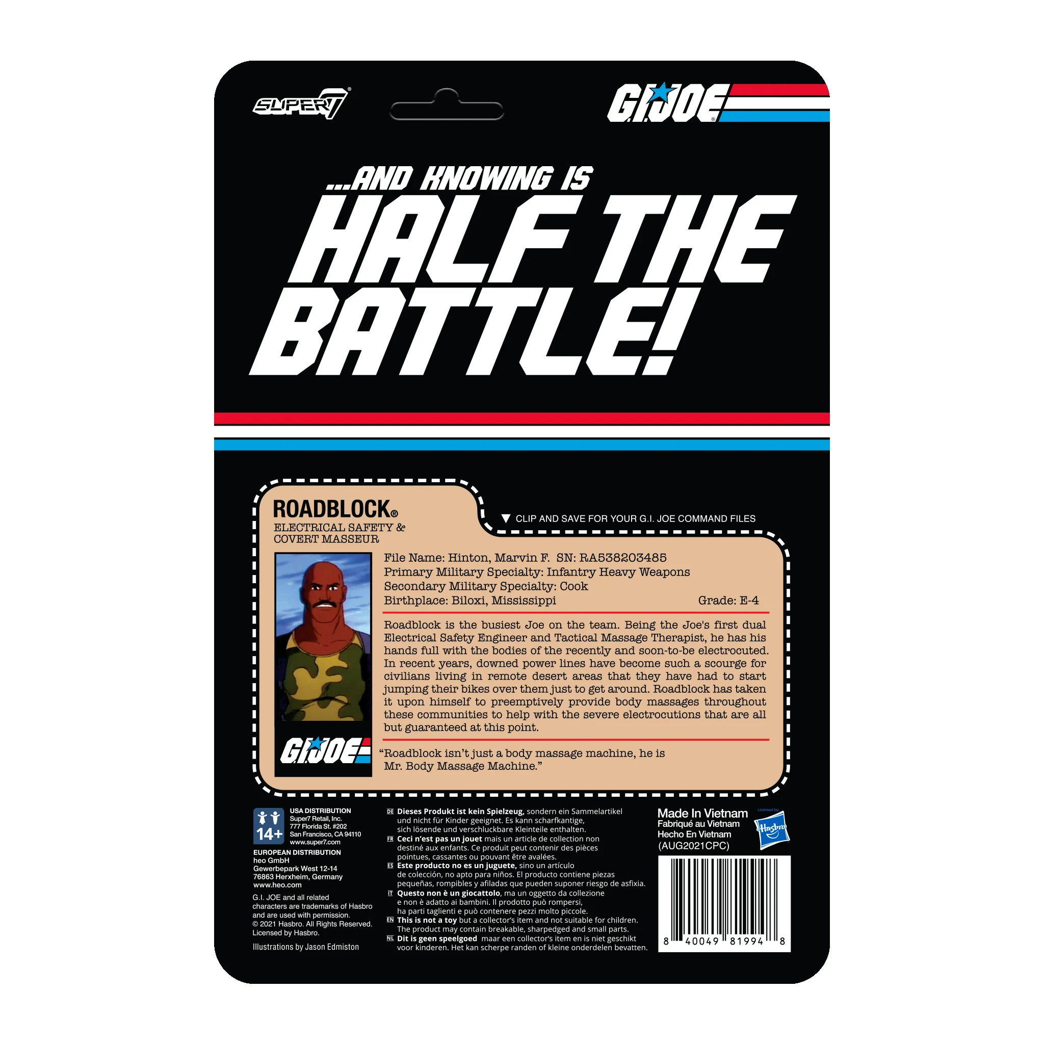 G.I. Joe ReAction Figures Wave 3 - Roadblock PSA 4 G.I. Joe ReAction Figures Wave 3 - Roadblock PSA