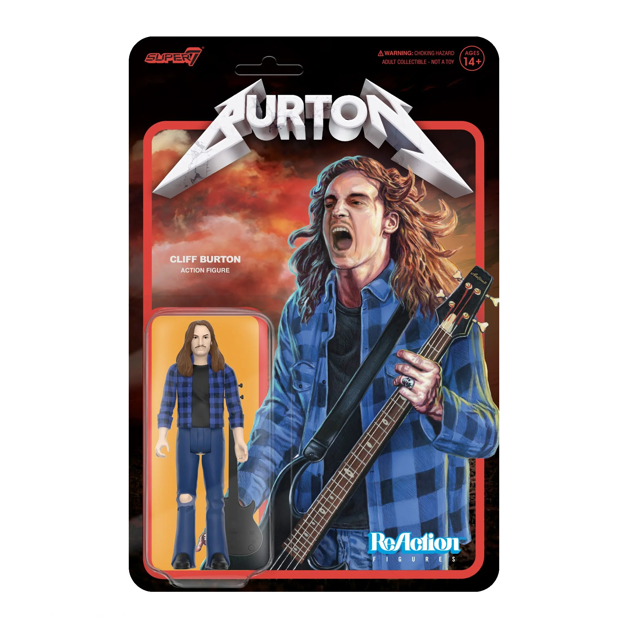 Cliff Burton ReAction Figures - Cliff Burton (Flannel Shirt)