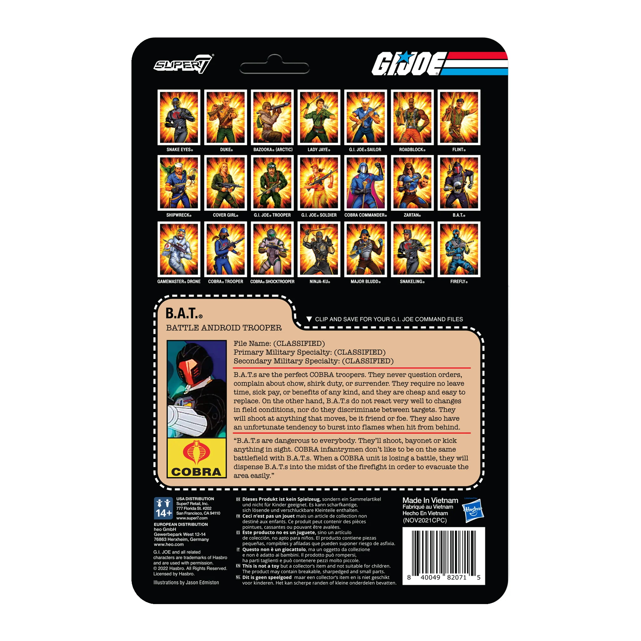 G.I. Joe ReAction Wave 4 - Cobra B.A.T. 4 G.I. Joe ReAction Wave 4 - Cobra B.A.T.