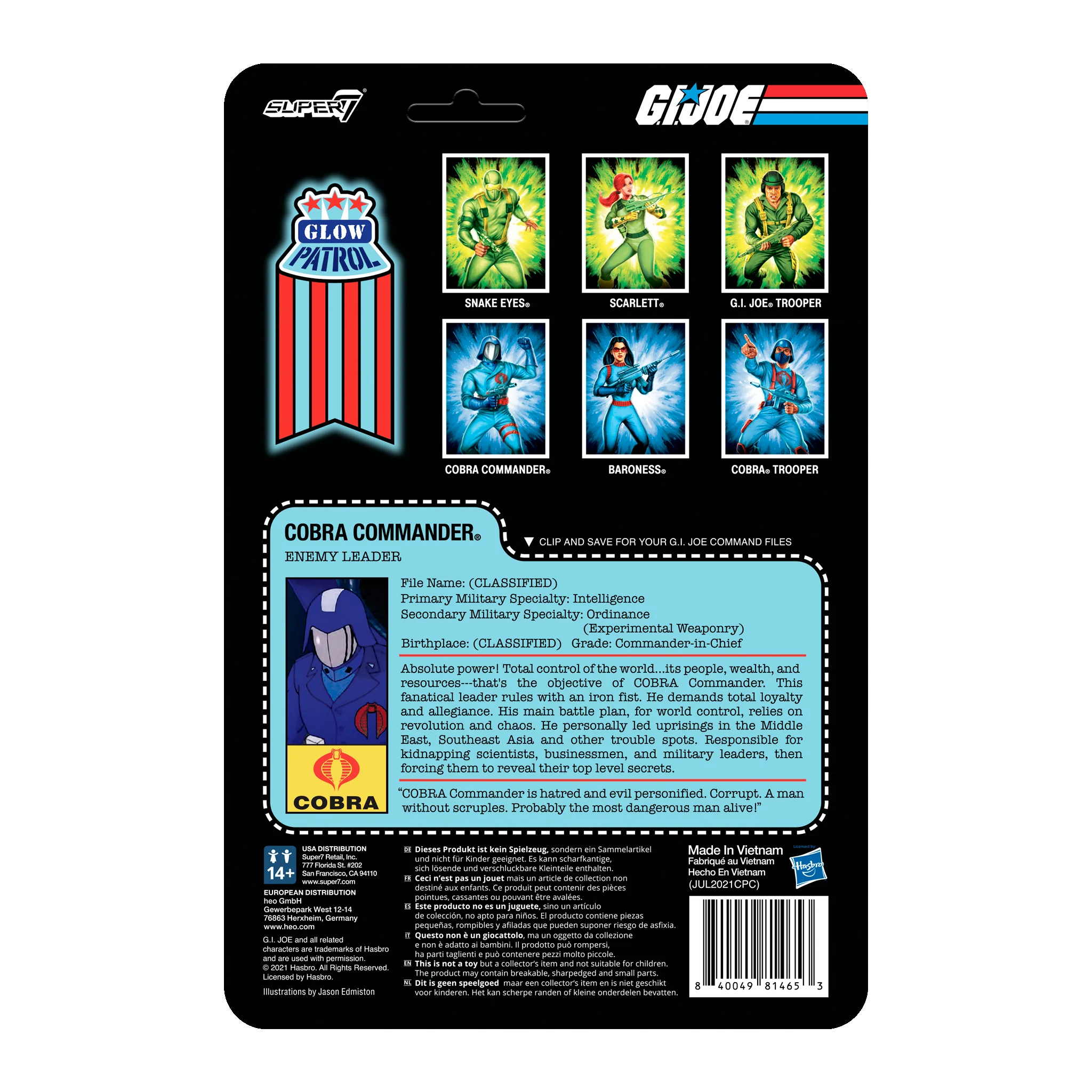 G.I. Joe ReAction Figures Wave 1b - Cobra Commander (Glow Patrol) 5 G.I. Joe ReAction Figures Wave 1b - Cobra Commander (Glow Patrol)