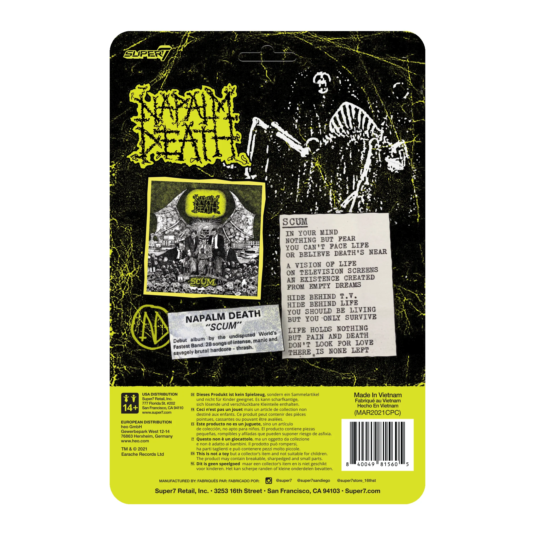Napalm Death ReAction Figure - Scum Demon (Lime Green) 4 Napalm Death ReAction Figure - Scum Demon (Lime Green)