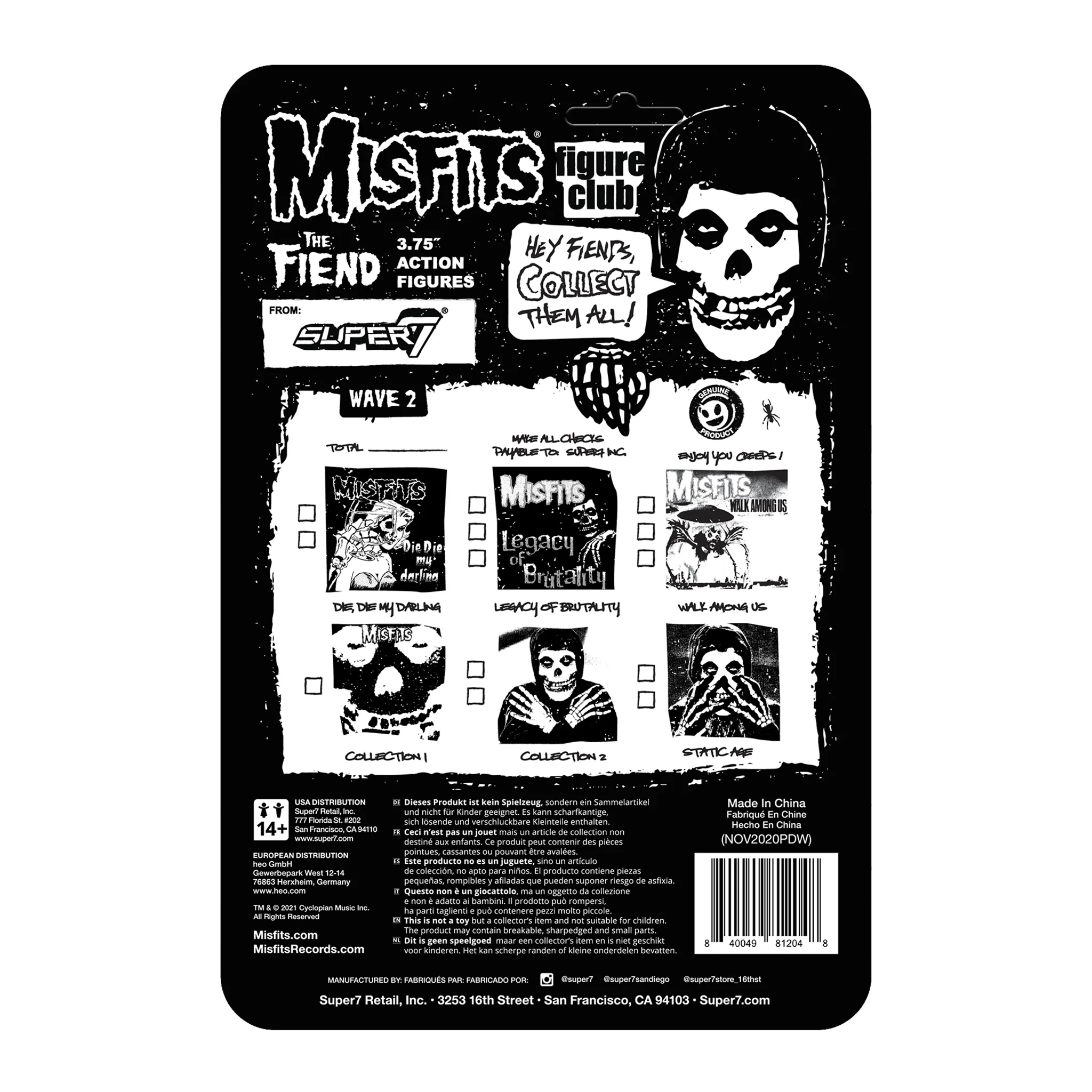 Misfits ReAction - Fiend Collection 2 (Clear) 4 Misfits ReAction - Fiend Collection 2 (Clear)